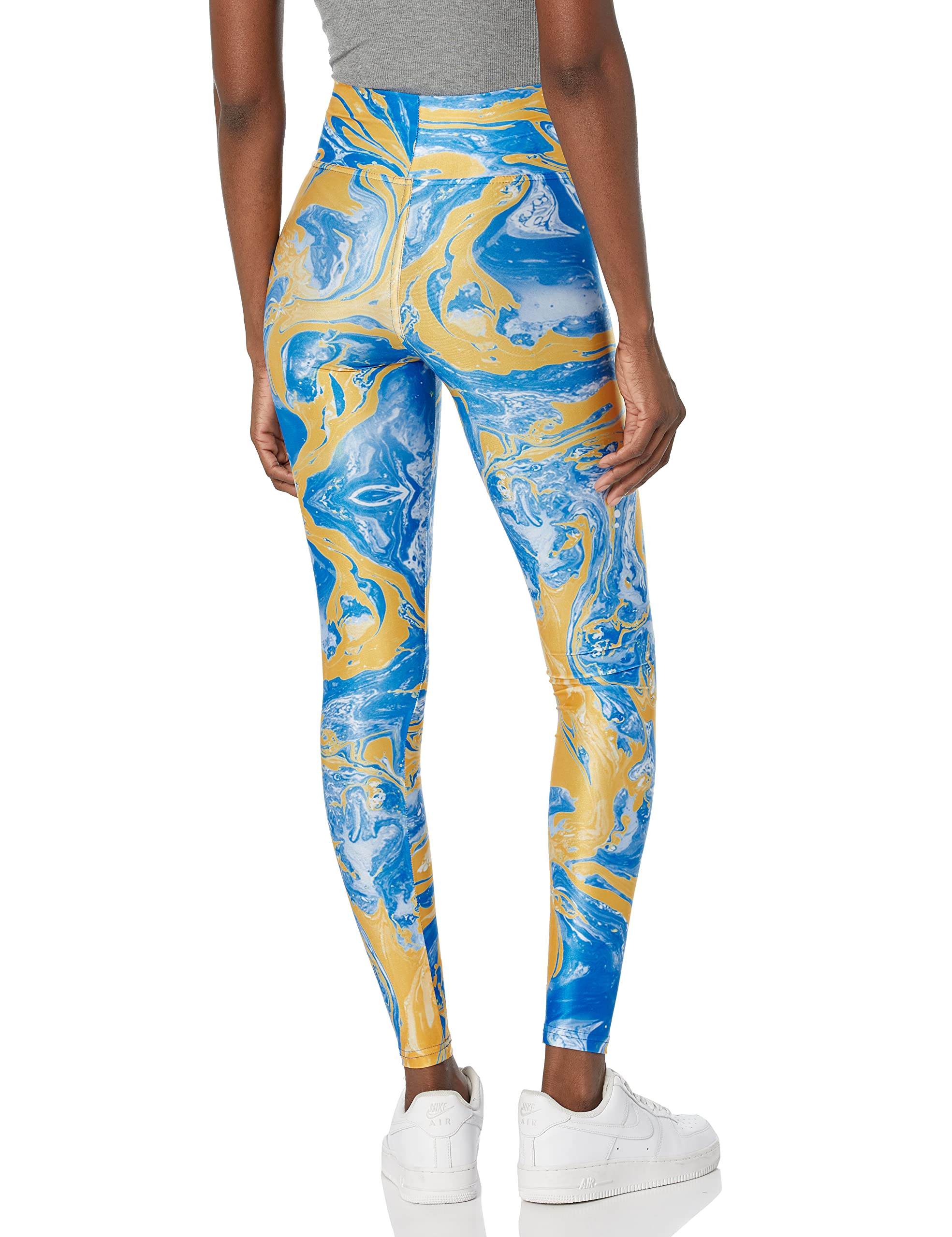 Officially Licensed Zubaz Women's NFL NFL Women's Swirl Leggings, Los Angeles Chargers, Size Small