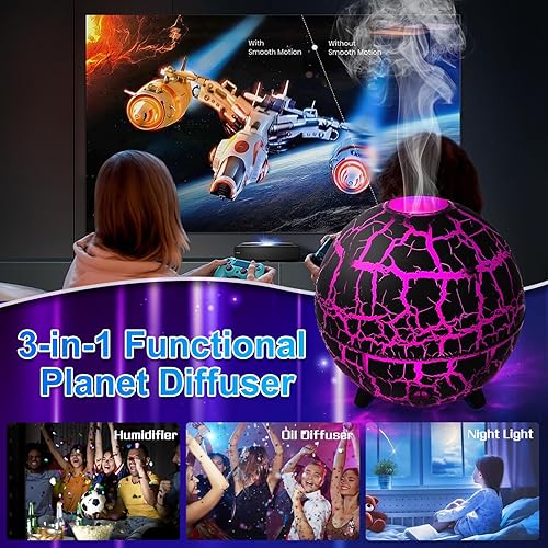 Miniatura 7 de Difusor pequeño de aceites esenciales para dormitorio, difusor de aroma para el hogar, difusor de aromaterapia con 2 modos de pulverización, 7