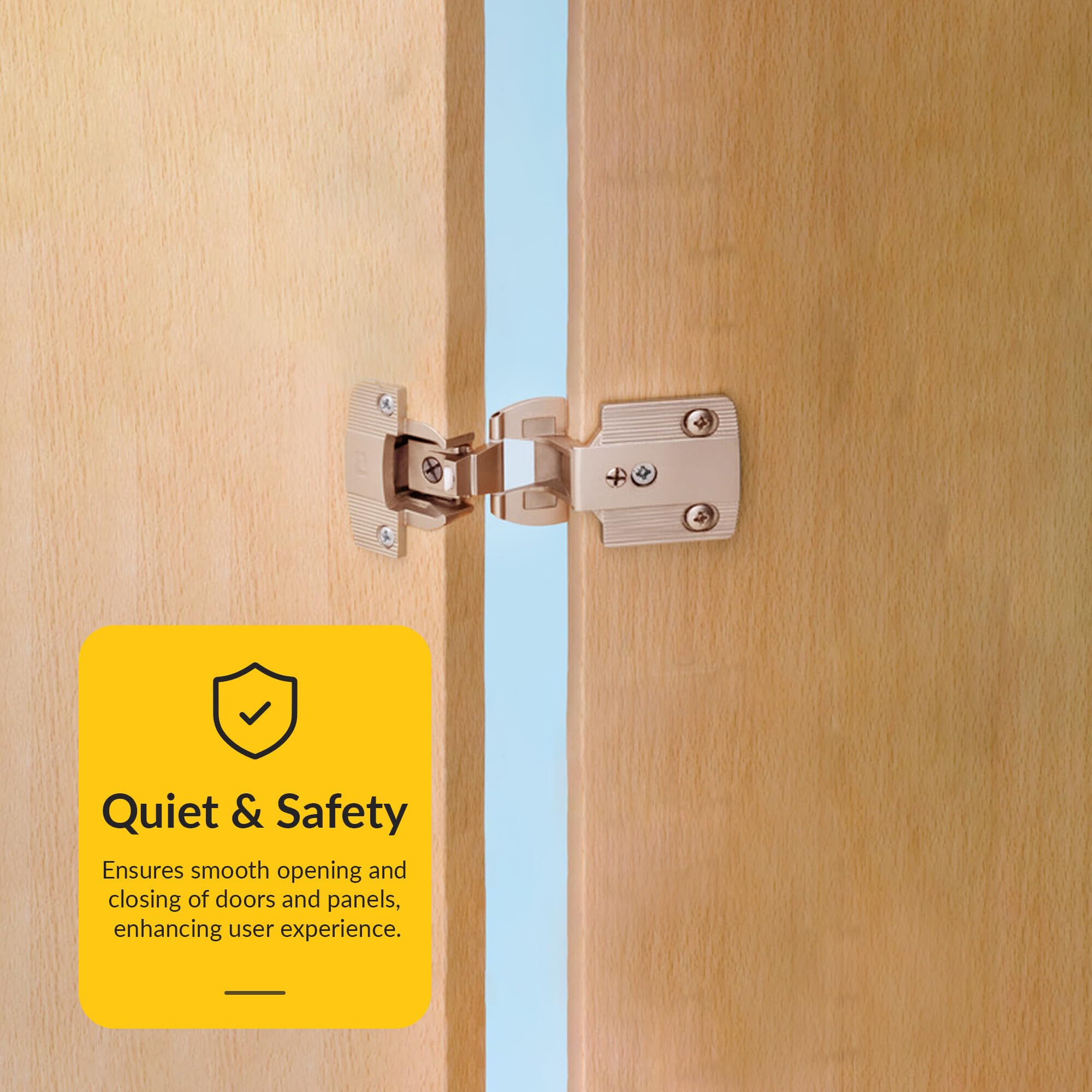 Brixwell QIB9-001 Single Pivot Institutional Hinge Arm Full OverlayOpening Angle 270 Degree Matt Nickel Plated