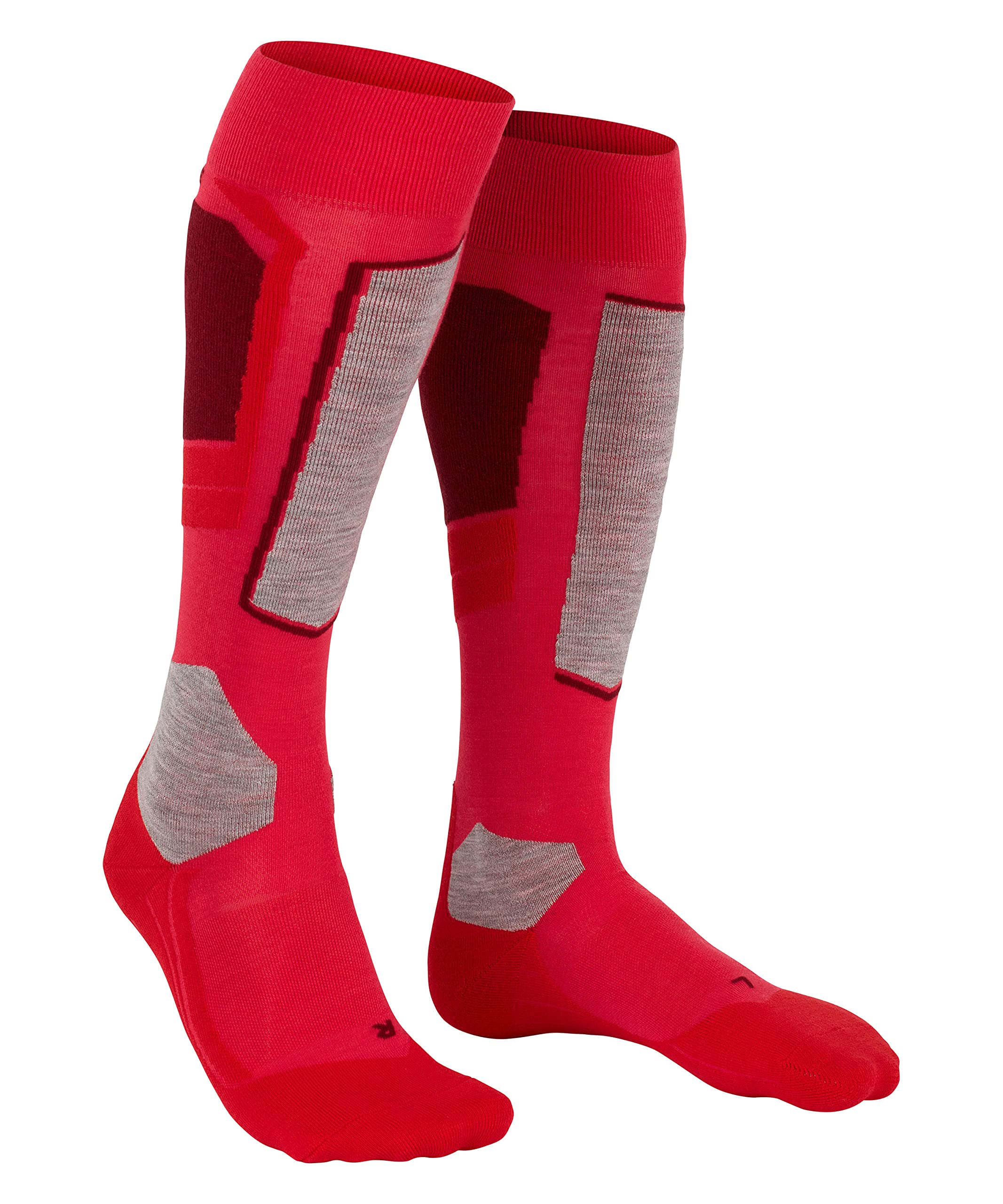 FALKE Kobiety Skarpety narciarskie SK4 Advanced W Kh Wełna ciepłe cienkie 1 Para, Czerwony Rose 8680-O, 39-40
