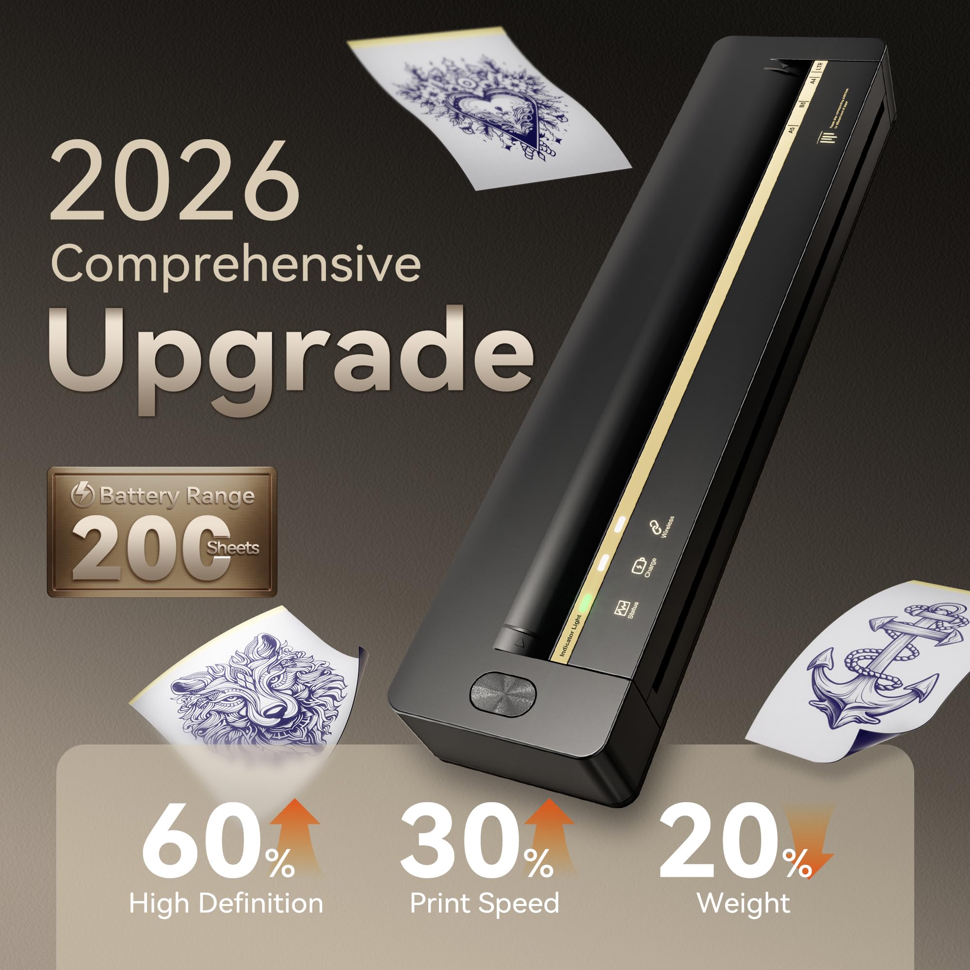 Amazon.co.jp: TATTMUSE 2026 新発売 タトゥーステンシルプリンター