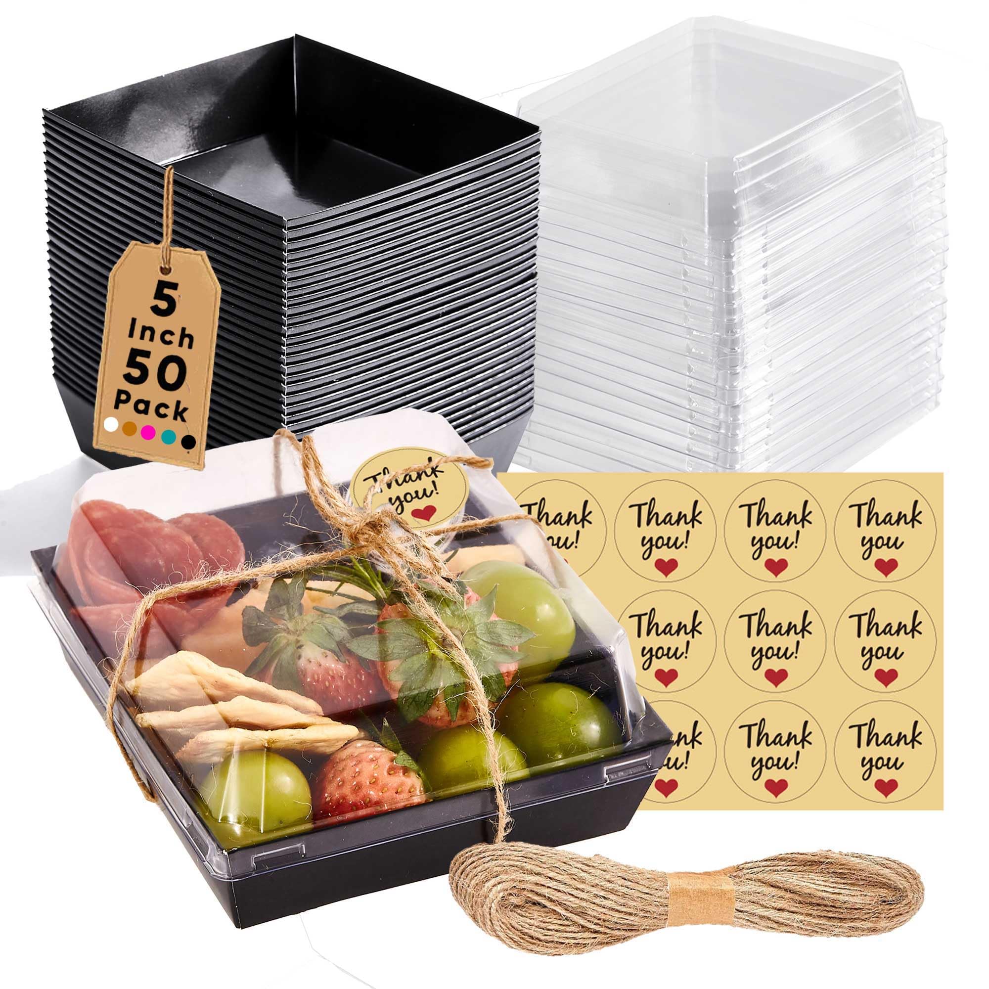 Leafiew 5 Inch Charcuterie Box Black