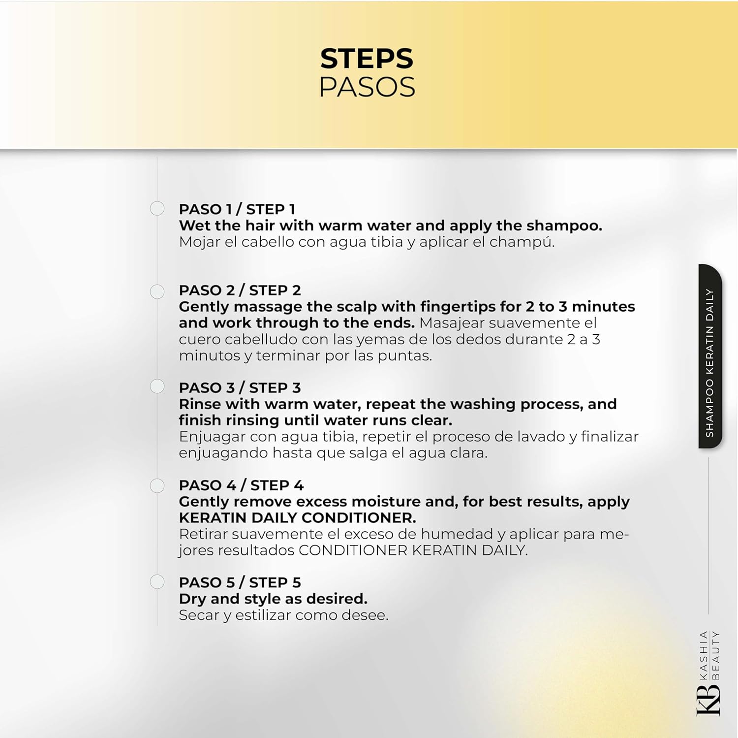 KASHIA BEAUTY Keratin Daily Shampoo 16.9 oz – Salt Sulfate & Paraben Free – Gentle Cleanser for Keratin-Treated Hair – With Aloe Vera Silk Amino Acids & Provitamin B5 - Image 8