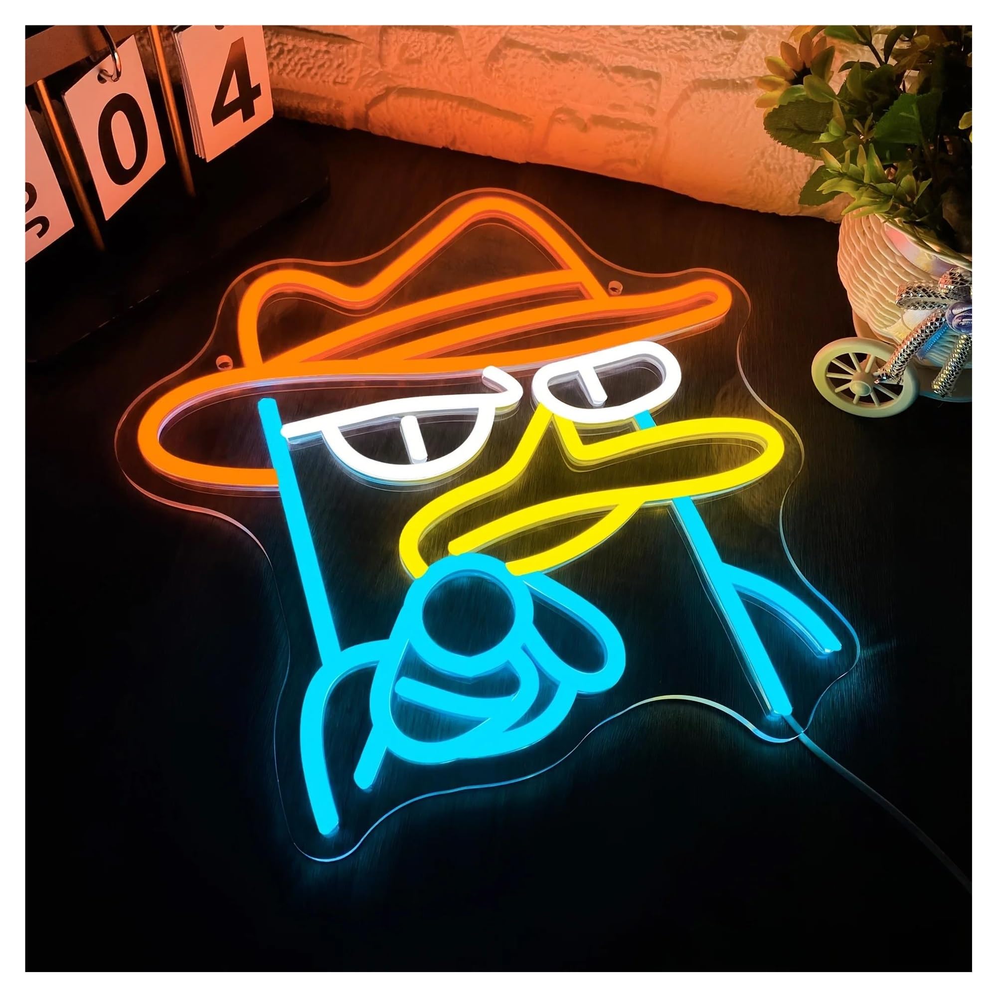 néon signe Enseigne Lumineuse En Forme D'oiseau Intensité Variable, Alimentée Par USB, Pour Chambre À Coucher, Salle De Jeux, Salon, Décoration Murale 12.9inx12.9in