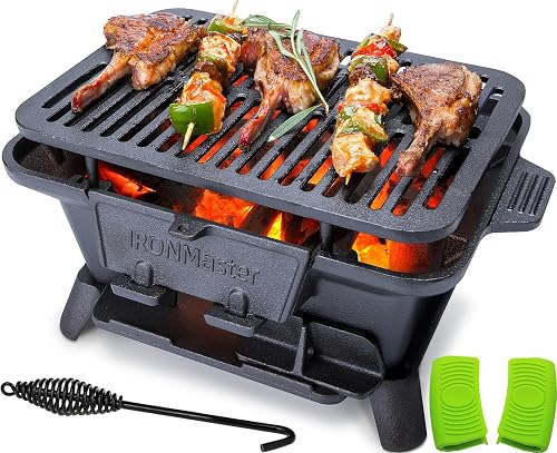 IronMaster Hibachi Grill Outdoor Small Portable Charcoal Grill