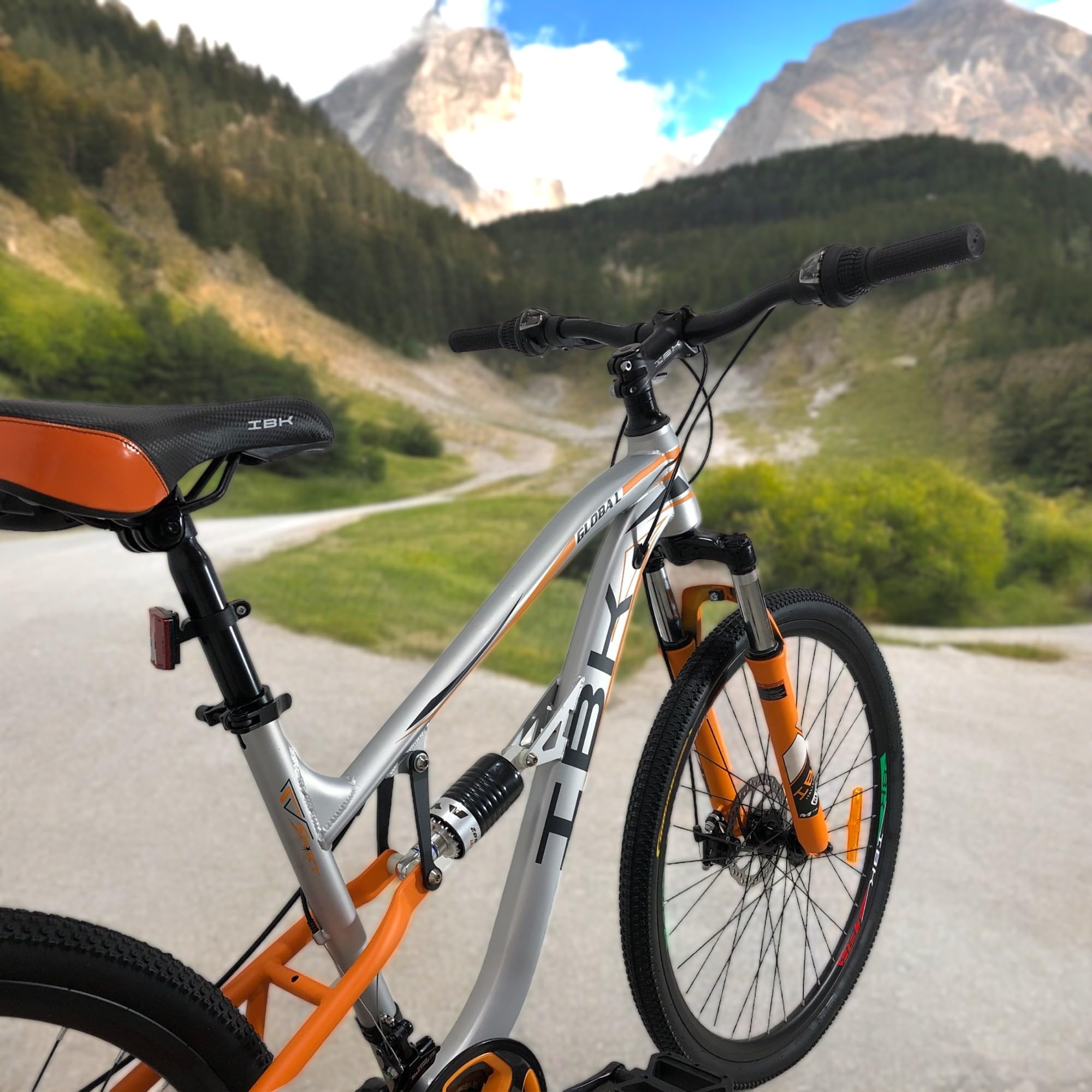 IBK Bicicletta MTB 27.5'' Pollici Bici Global Mountain Bike BIAMMORTIZZATA Ragazzo Cambio 21 Velocità Freni a Disco
