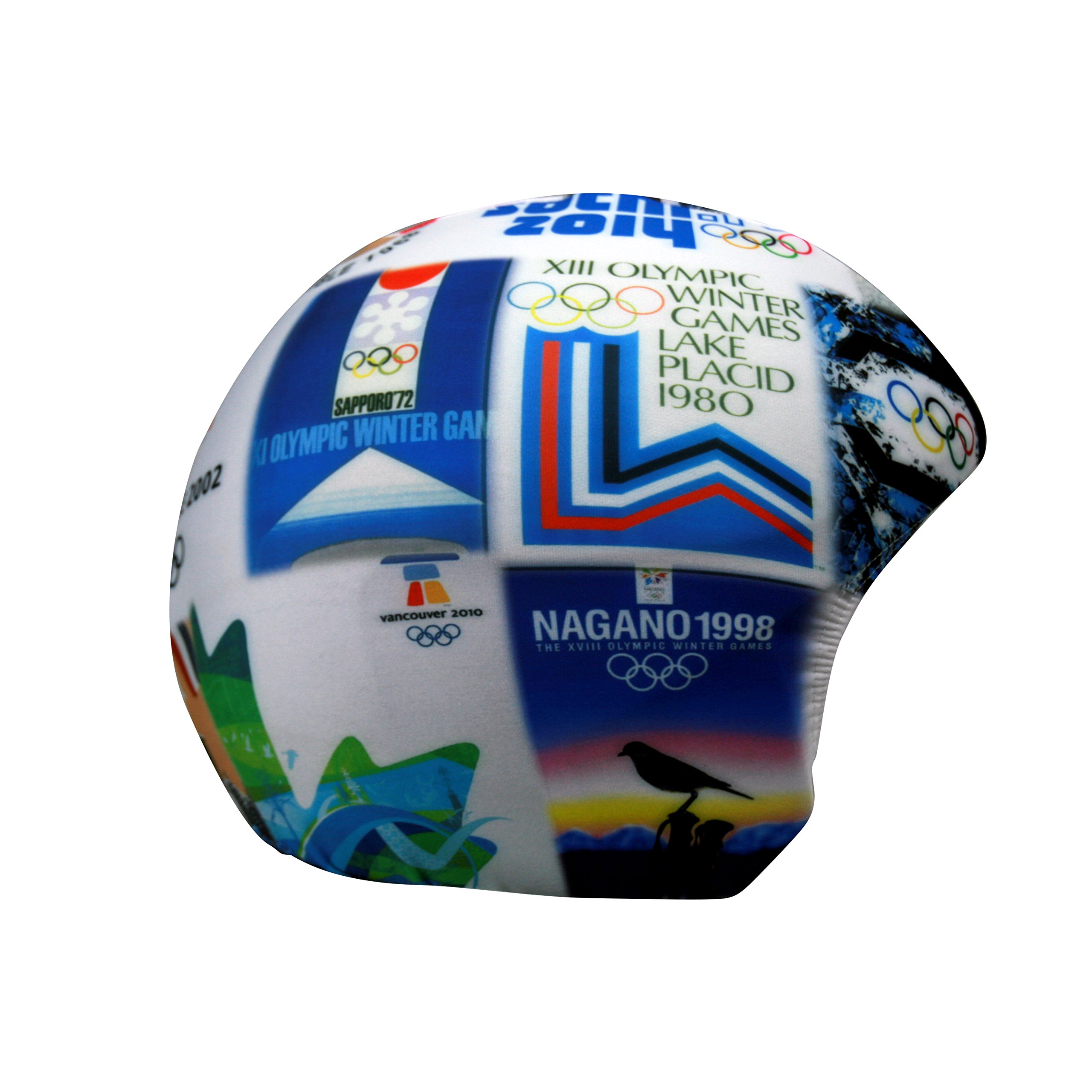 COOLCASC® Olympiades d'Hiver - Couvre Casque Ski Enfant Universel - Personnalisez Votre Casque avec Une Housse Ski protectrice, Originale et Amusante - Accessoires Ski - Taille Unique