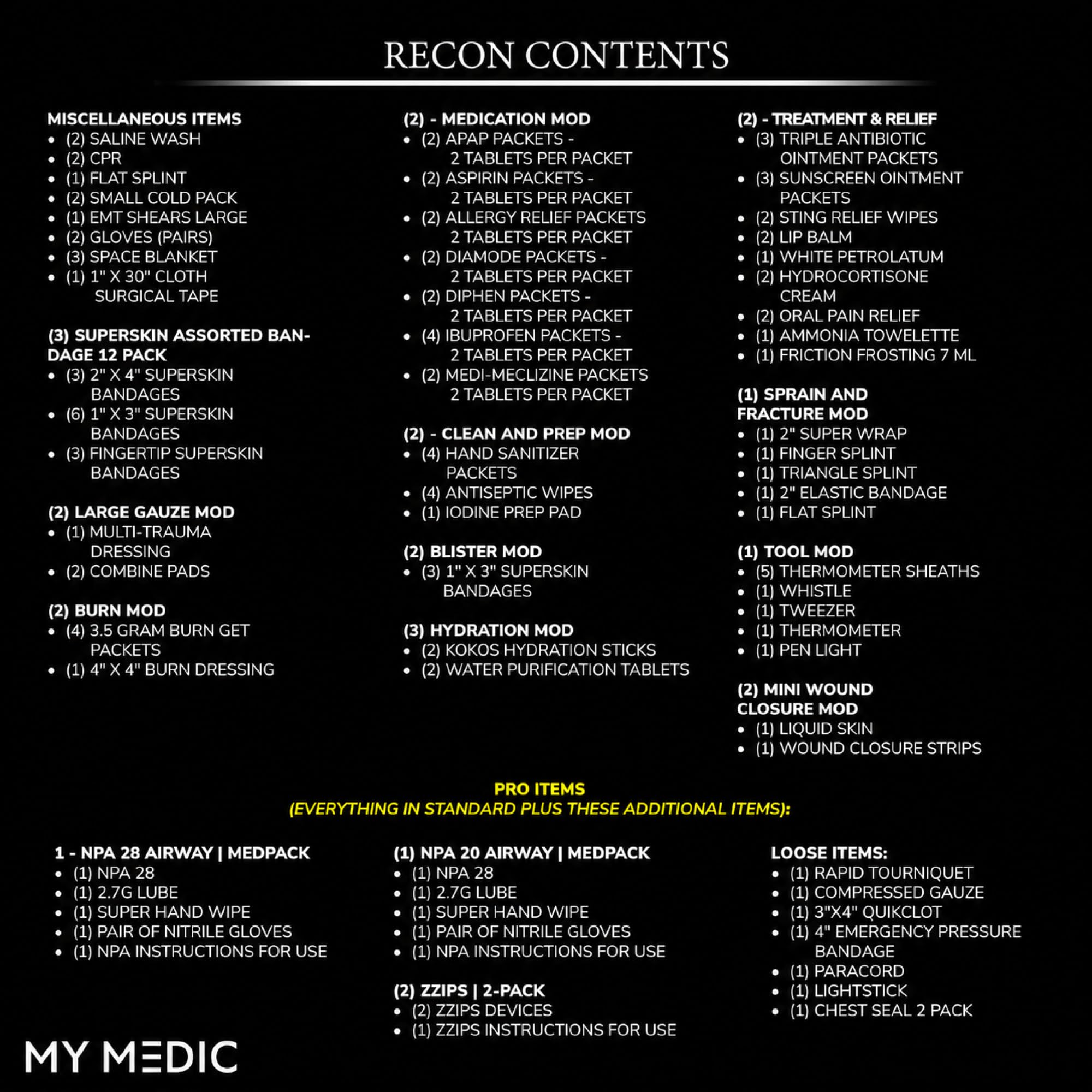 My Medic Recon PRO First Aid Kit - HSA FSA -7