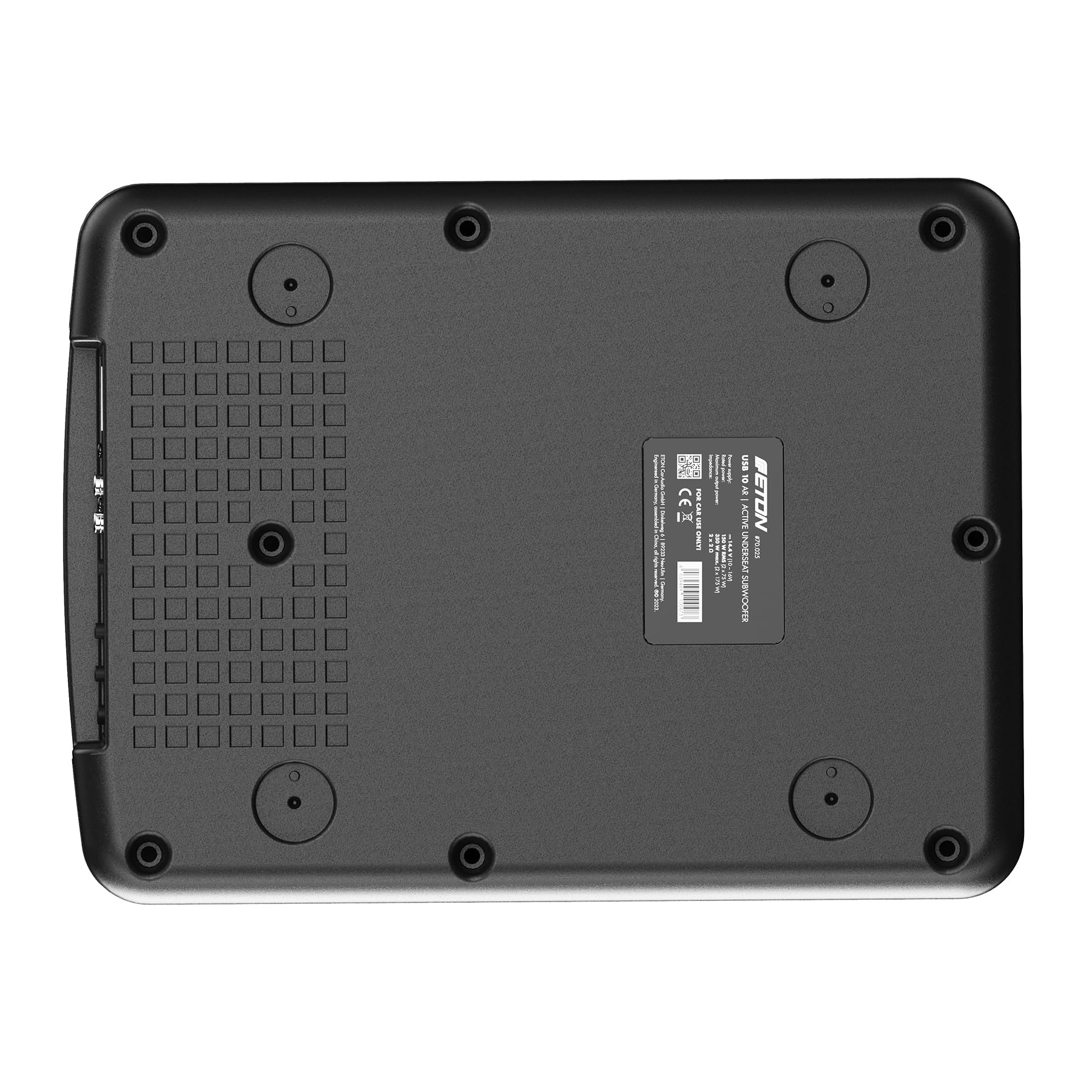 ETON USB 10 AR - subwoofer Attivo sottosella Molto Compatto da 25 cm / 10 Pollici per Auto e Camper, potenti Bassi sottosella Attivi con Amplificatore, woofer a Lunga gittata, 350 Watt