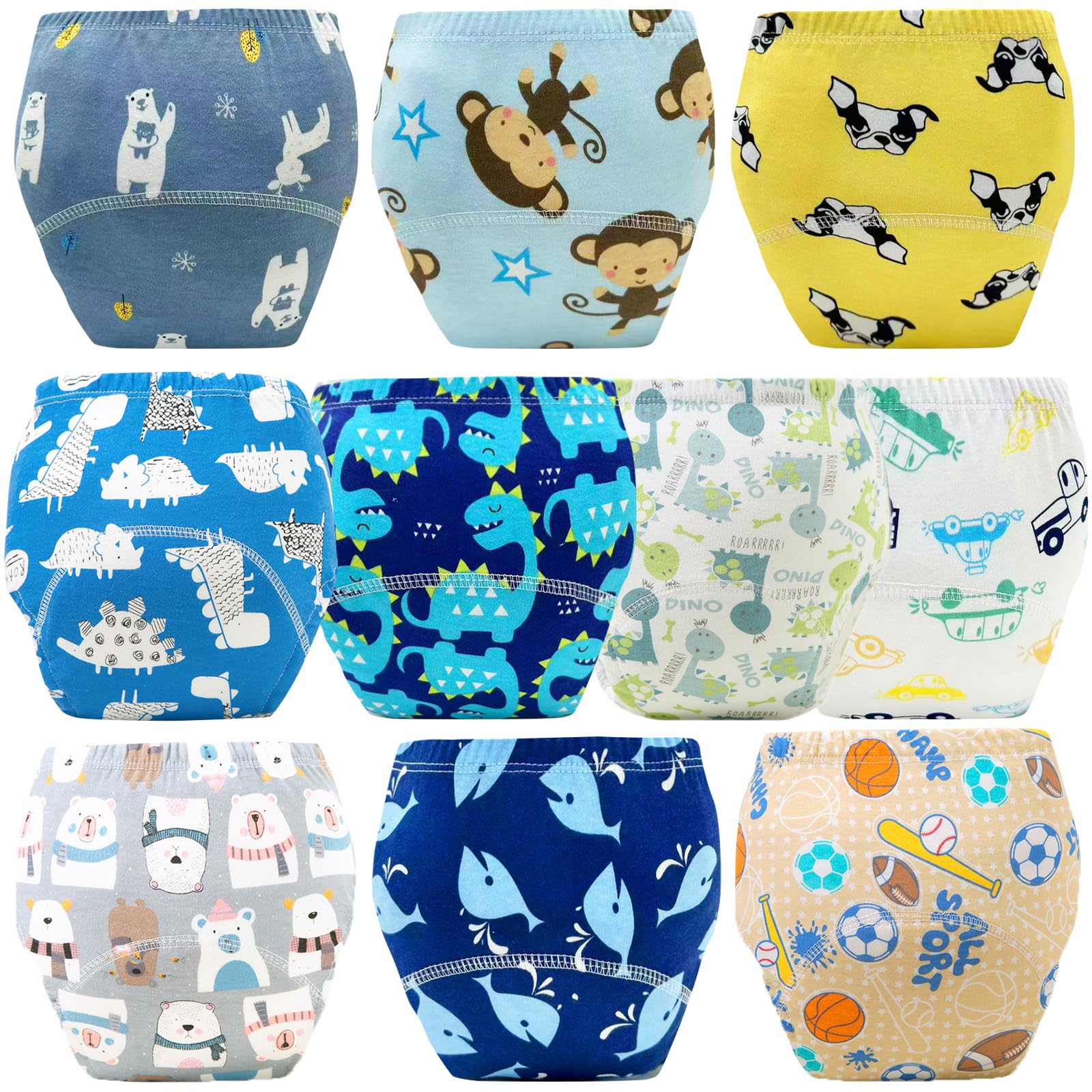 Upairy Training Pants for Girls Boys,Toddler Potty Training Underwear,Leakproof Reusable Kid Confident Panties,Children's Potty Underwear 100% Cotton for 2T-6T(6PCS,S) — view 11
