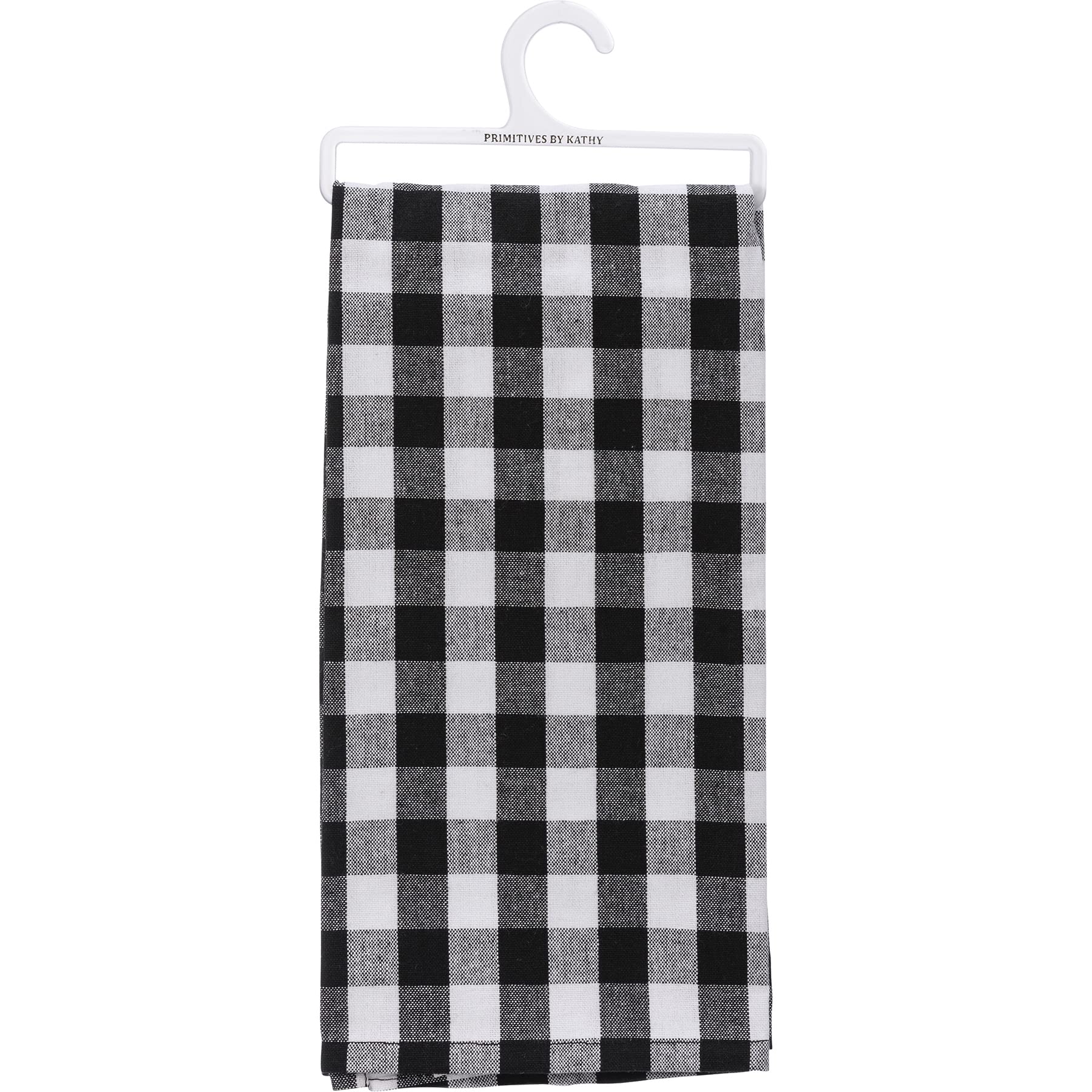 Torchon de cuisine en coton Motif à carreaux Noir/blanc 71 x 71 cm