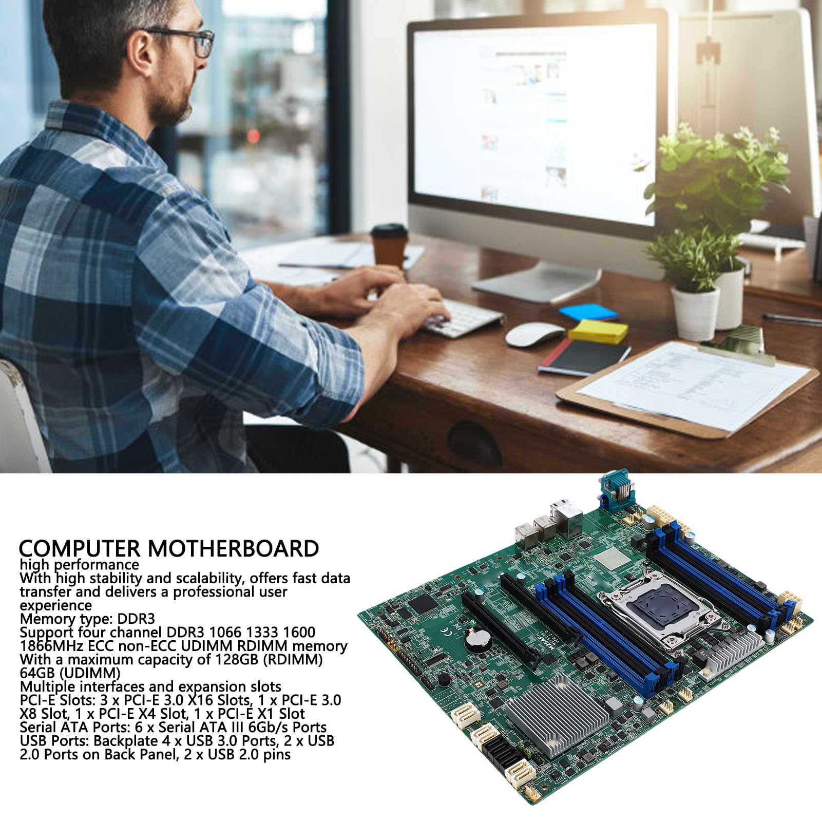 Płyta główna ATX, do modelu MS-S1361 M2SAF X79 LGA 2011, 4-kanałowa pamięć DDR3, Serial ATA III, USB 3.0, USB 3.0, RJ45, SFP, VGA, PCI-E .0 x16