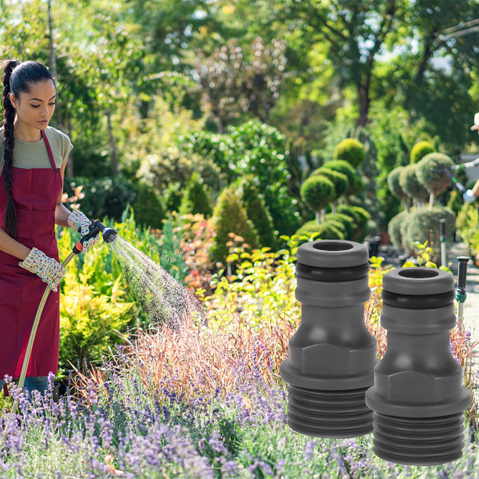 Snelkoppeling, 2 stuks G1/2 buitendraad snelkoppeling tuinslang waterkraan adapter irrigatiegereedschap