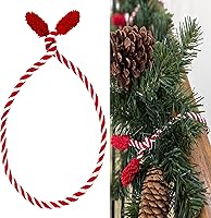 Vista 13 de Haute Decor Lazos decorativos giratorios, paquete de 6, 16 pulgadas (oro/plata/blanco) - Guirnalda colgante, luces, decoraciones