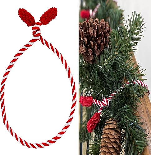 Miniatura 13 de Haute Decor Lazos decorativos giratorios, paquete de 6, 16 pulgadas (oro/plata/blanco) - Guirnalda colgante, luces, decoraciones