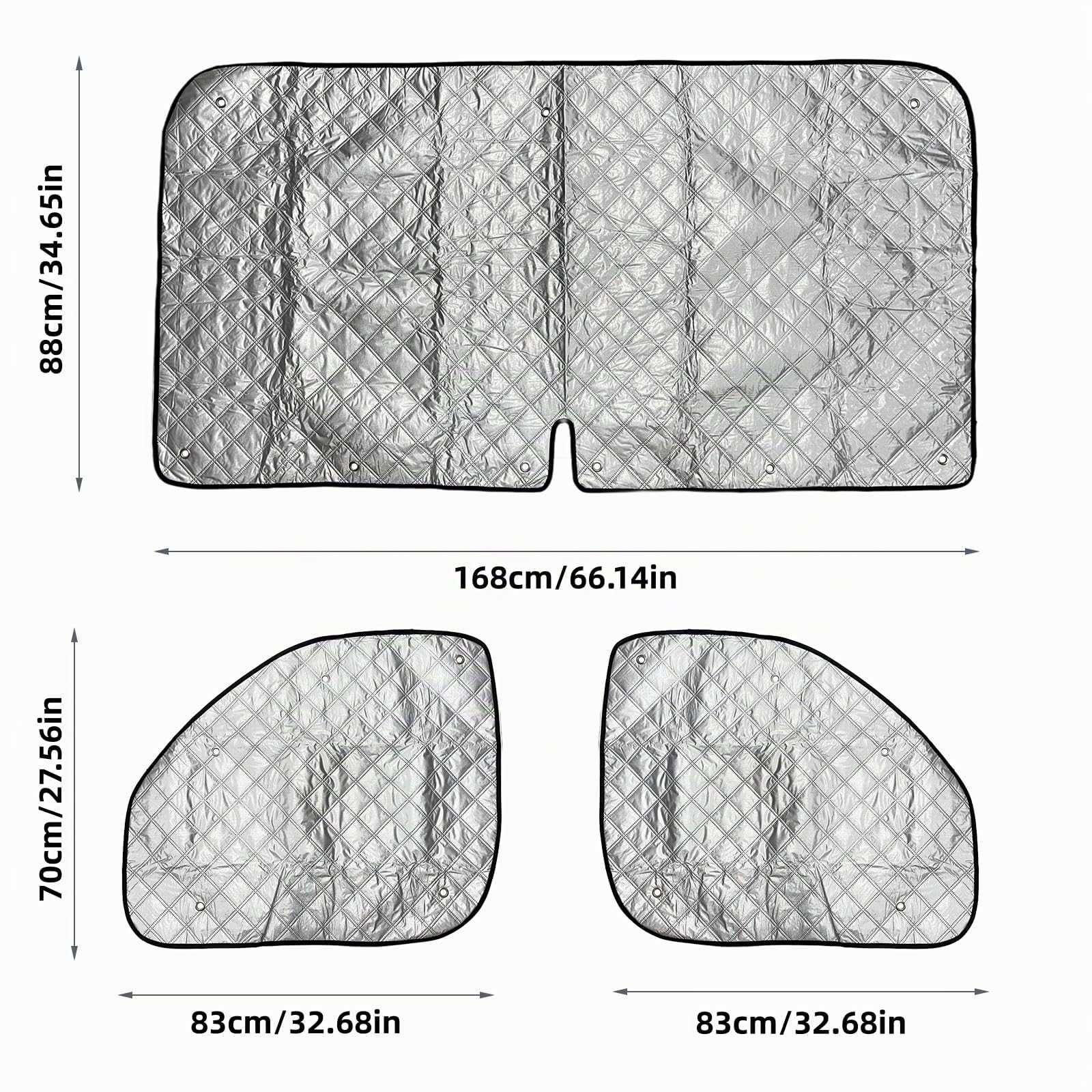 Sonnenschutz Auto Frontscheibe für FIAT Ducato Wohnmobil Interne Thermomatten Verdunkelung Sichtschutz UV-Schutz Frontscheibenabdeckung für Peugeot Boxer und Citroën Jumper 2006-2025