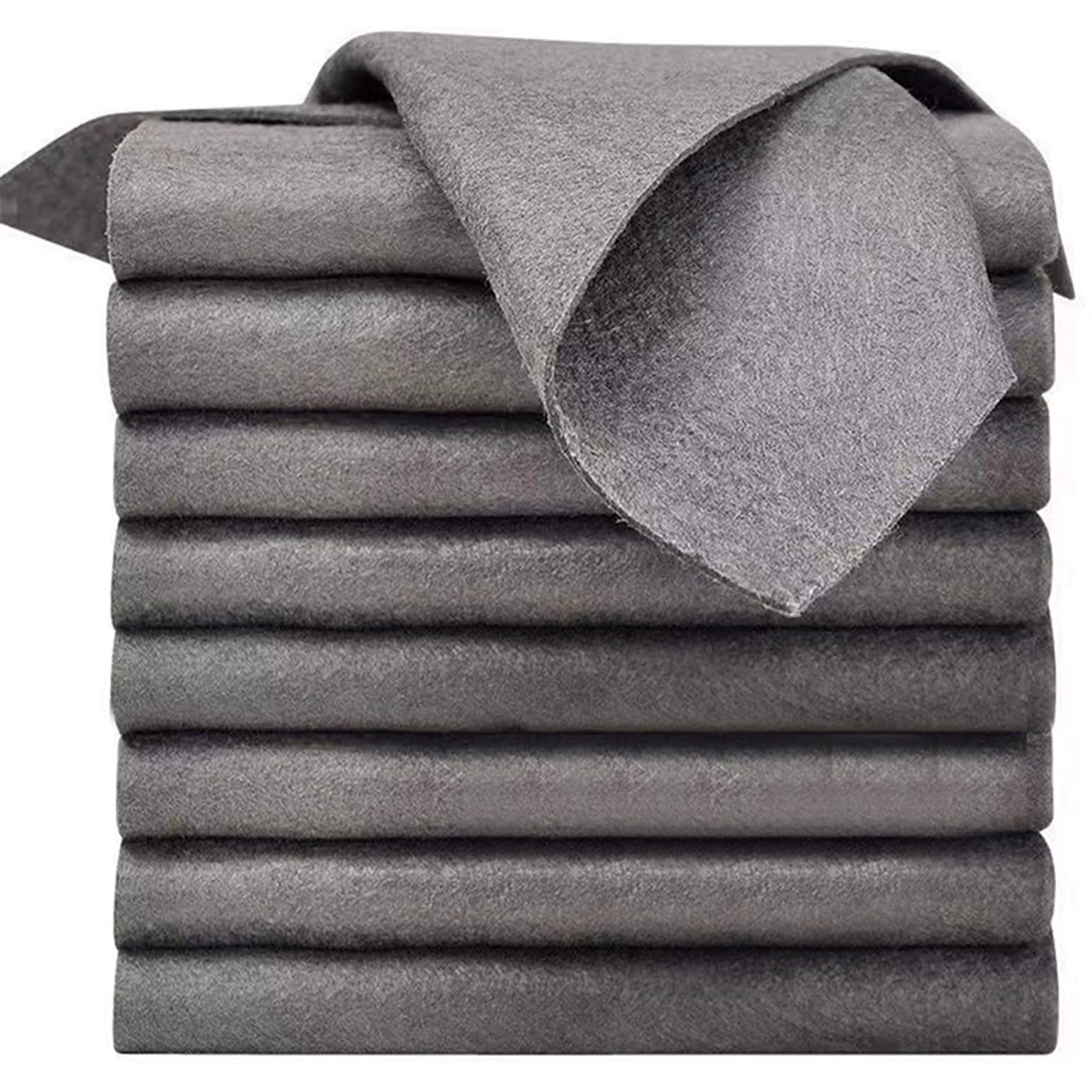 CAKEEYUM 8Pcs Thickened Microfiber Cleaning Cloth – Streak-Free & Non-Pilling Reusable Rags for Windows, Mirrors, Glass, Kitchen, Car – Multipurpose