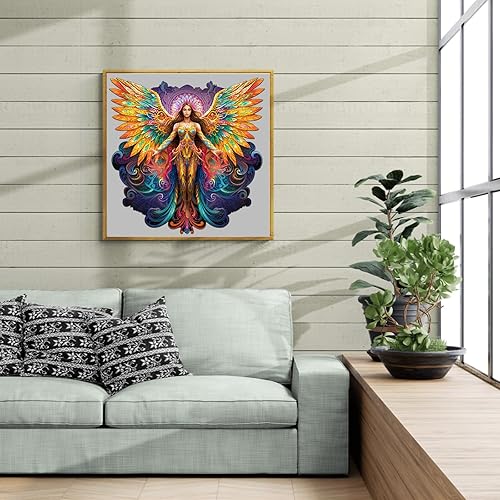 Miniatura 7 de WOODBESTS Rompecabezas de madera para adultos, rompecabezas de niña con alas (L, 300 piezas, 13.3 x 13.3 pulgadas), hermosa caja de madera,