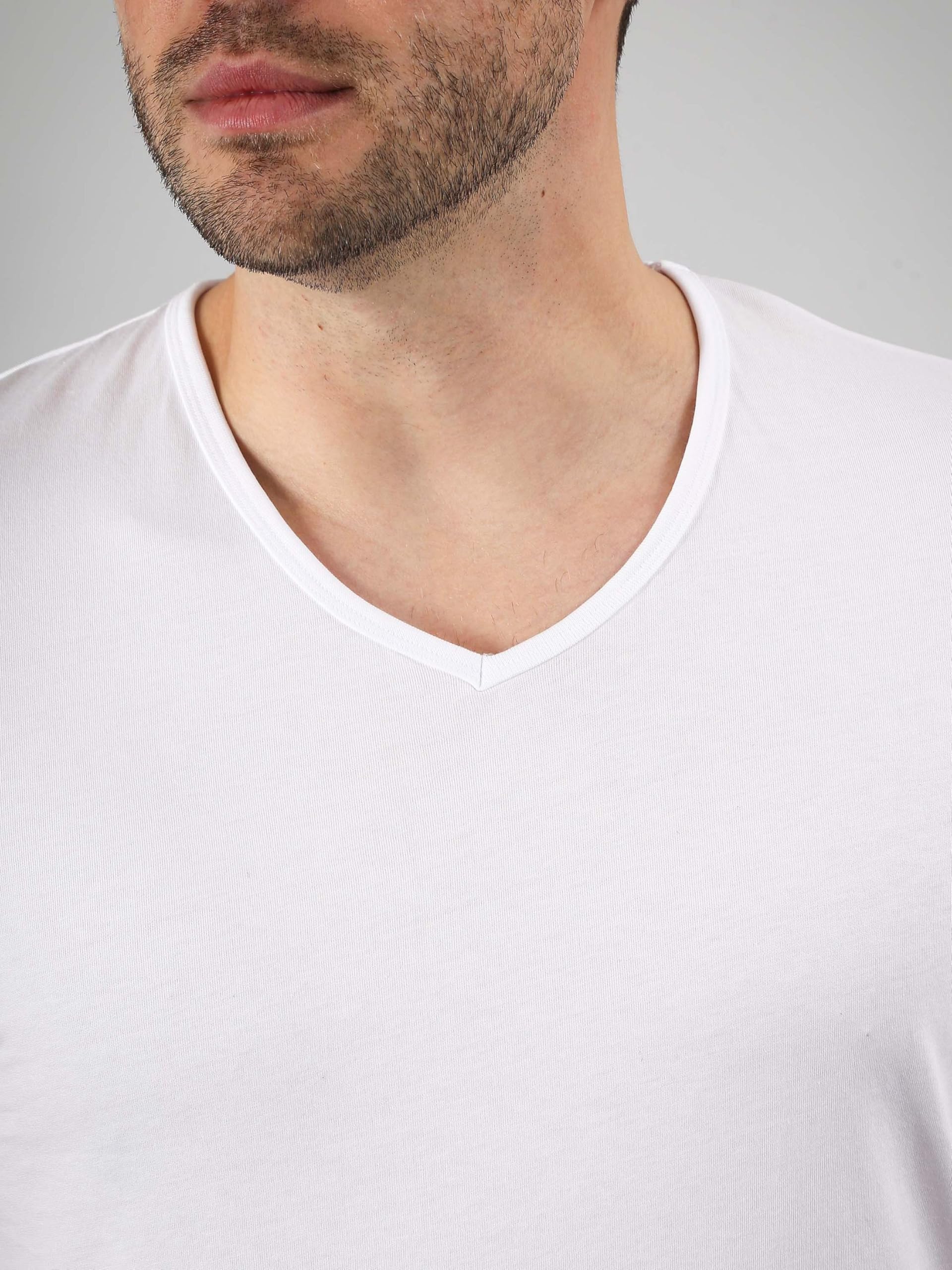 Suitable Vita T-Shirt Col en V Blanc 2-Pack - Hommes - Vêtements - Taille - 120-2 V White Vita
