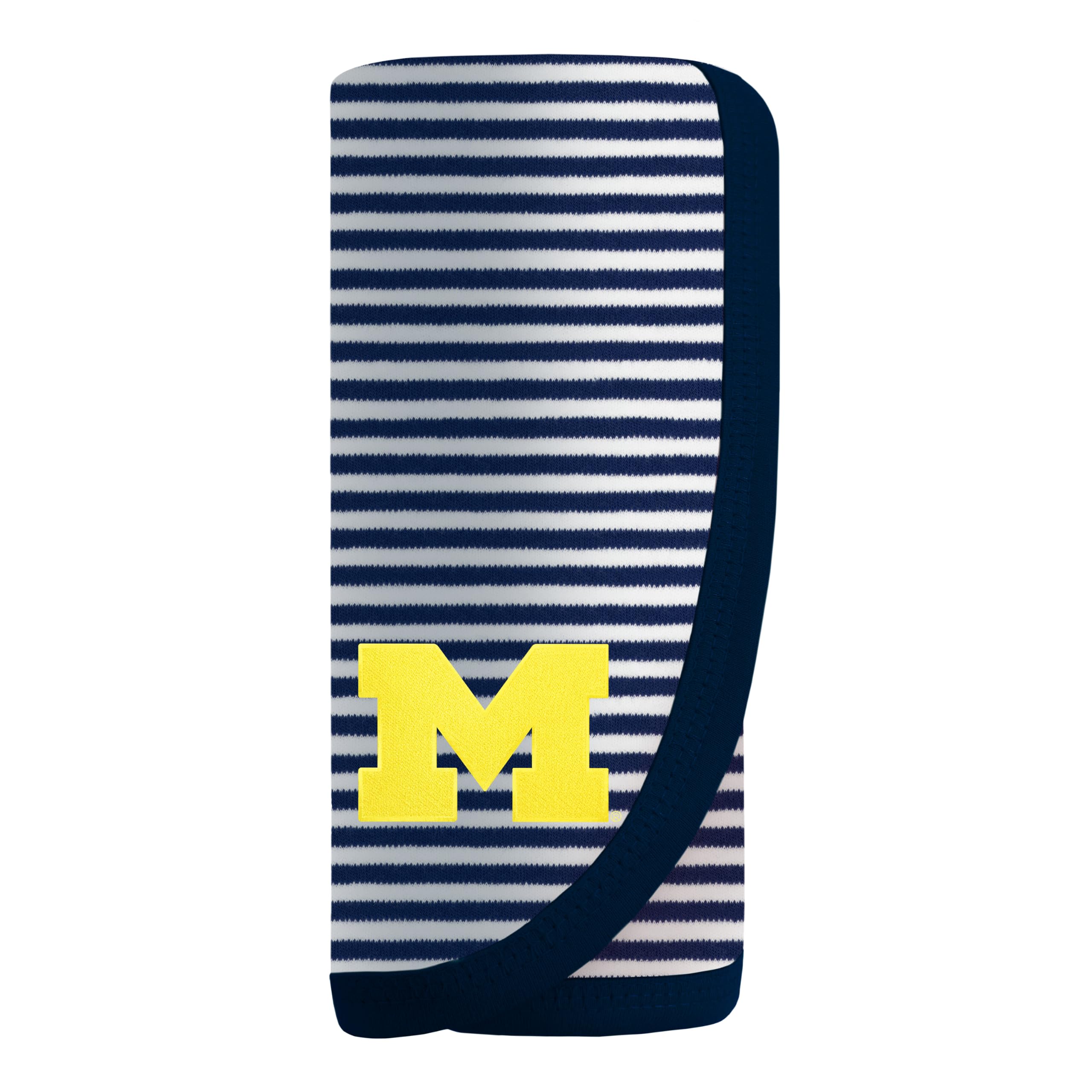 Creative Knitwear College Baby NCAA Infant Striped/Solid Blanket, Unisex, One Size 37.5 X 33.5