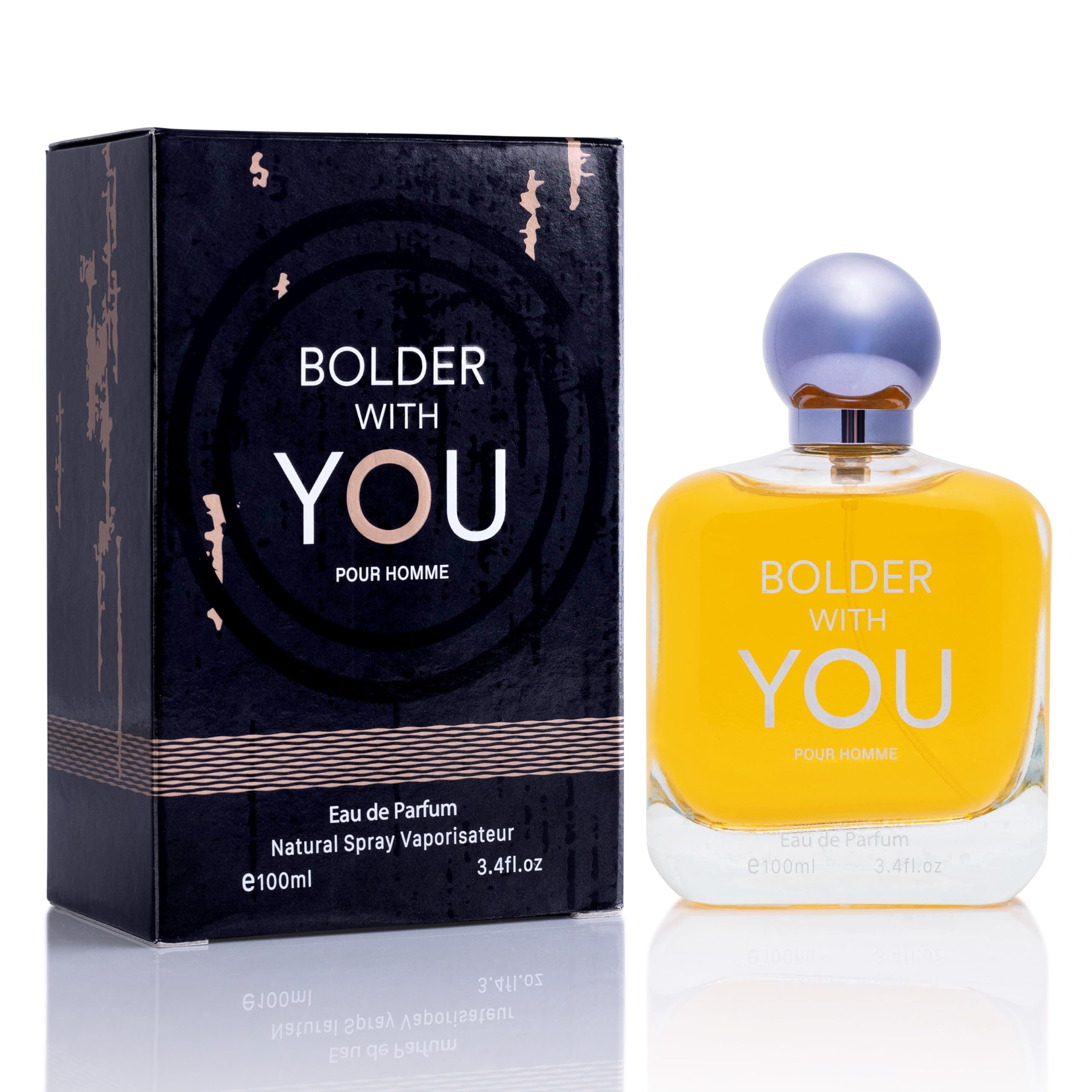 Bolder With You for Men Eau De Parfum Aromatic & Refreshing Scent Notes of Cardamom, Pink Pepper & Violet Leaves Base Fragrance of Vanilla, Sweet