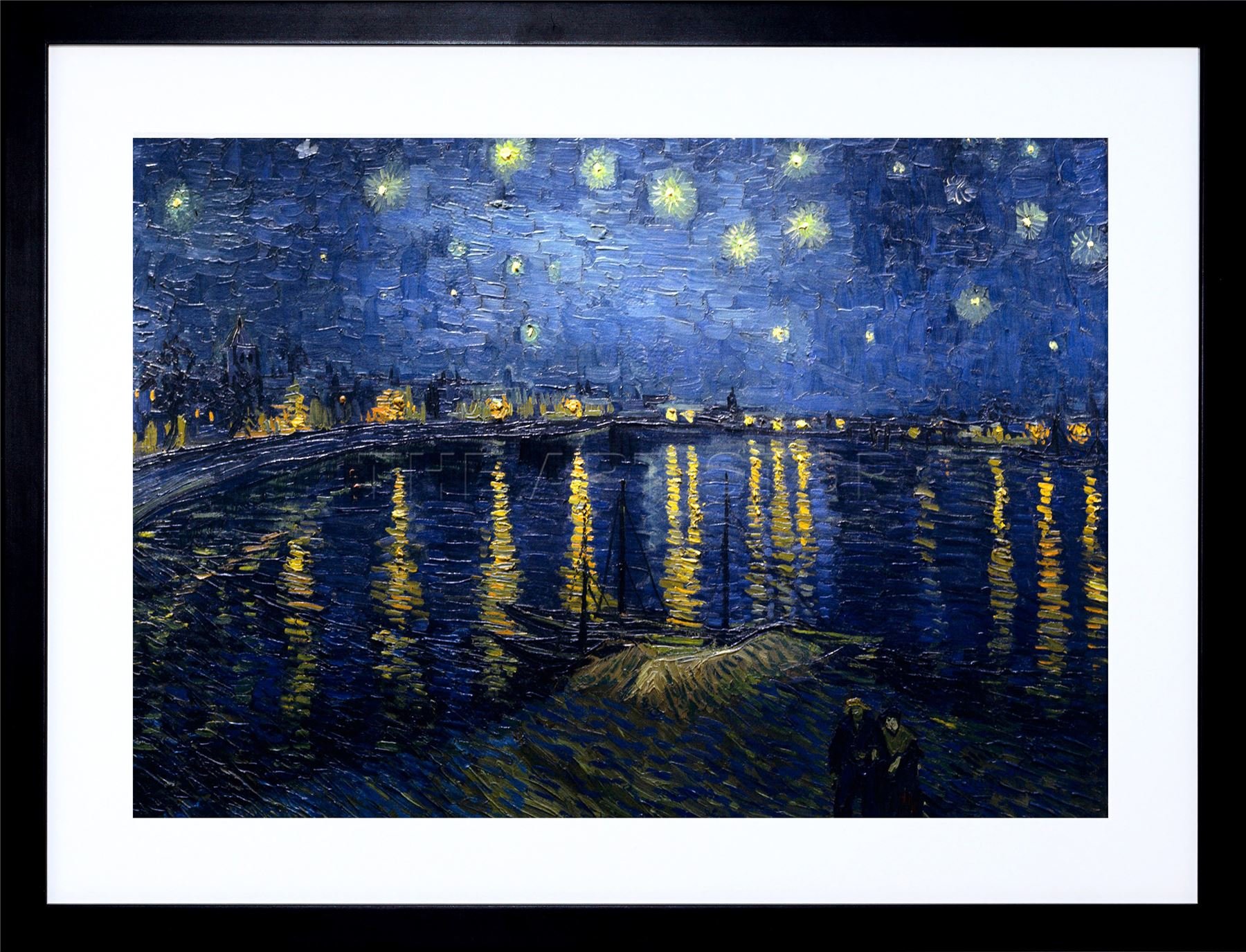 Wee Blue Coo Van Gogh Starry Night 1888 Painting Art Print Wood Frame Picture F12X1626