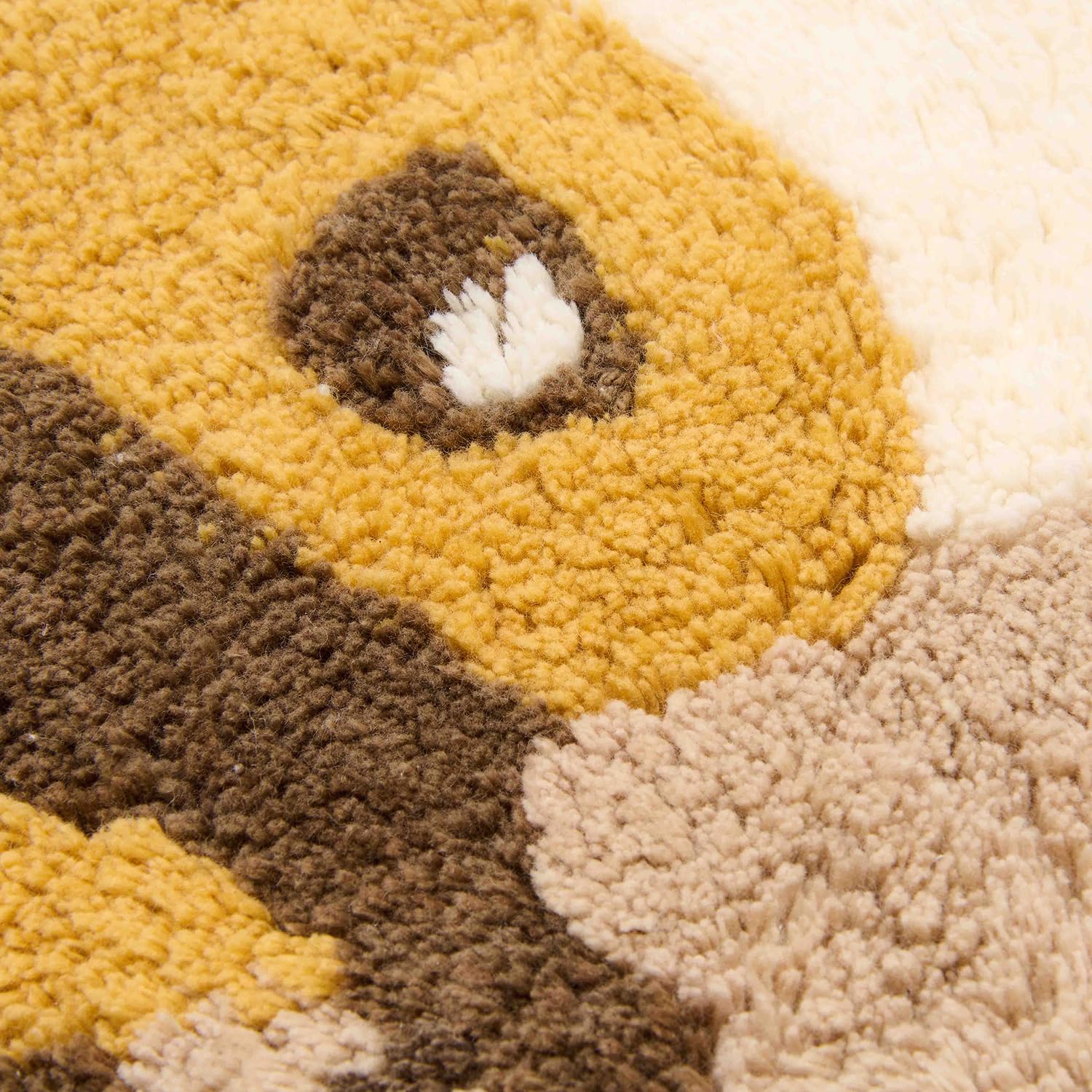 Little Dutch Teppich Kinderzimmer Kinderteppich Hase - Newborn Naturals beige (110x110 cm)