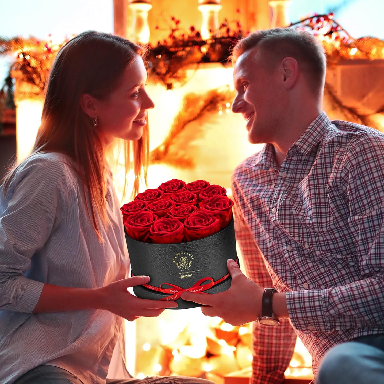 Forever Flowers,12 Red Roses in A Box, Real Preserved Roses, Birthday Gift for Women, Mother's Day, Anniversary Day- Red Roses - Image 6