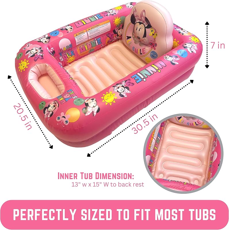 Disney Minnie Mouse 100% Fabulous Inflatable Tub - Baby Bathtub