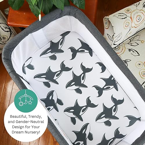 Miniatura 148 de TansyPanda Bassinet Sheets for Baby Delight Snuggle Nest, Chicco LullaGo, Fisher-Price Soothing, SNOO Smart, 3PC, 18 x 30 Inch, Ultra Soft