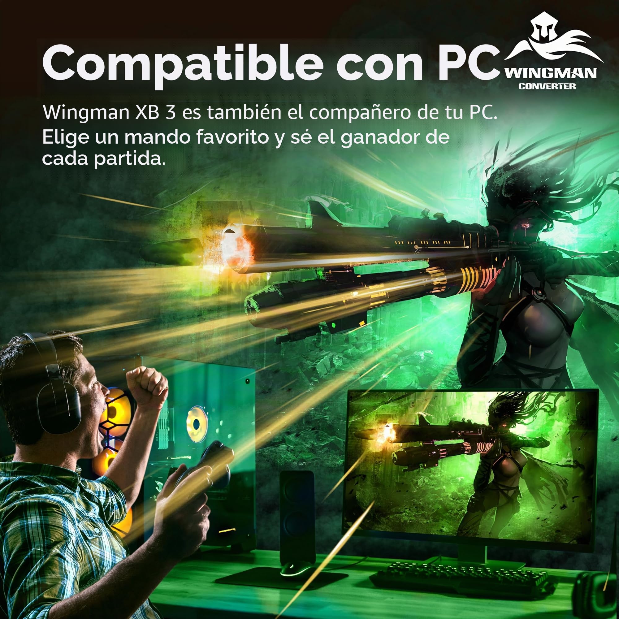 Brook Wingman XB 3 Converter - Eleva tu experiencia de juego: Adaptador inalámbrico para Xbox Series X/S, Xbox One y PC con funciones de reasignación y turbo [Edición Exclusiva Oficial]