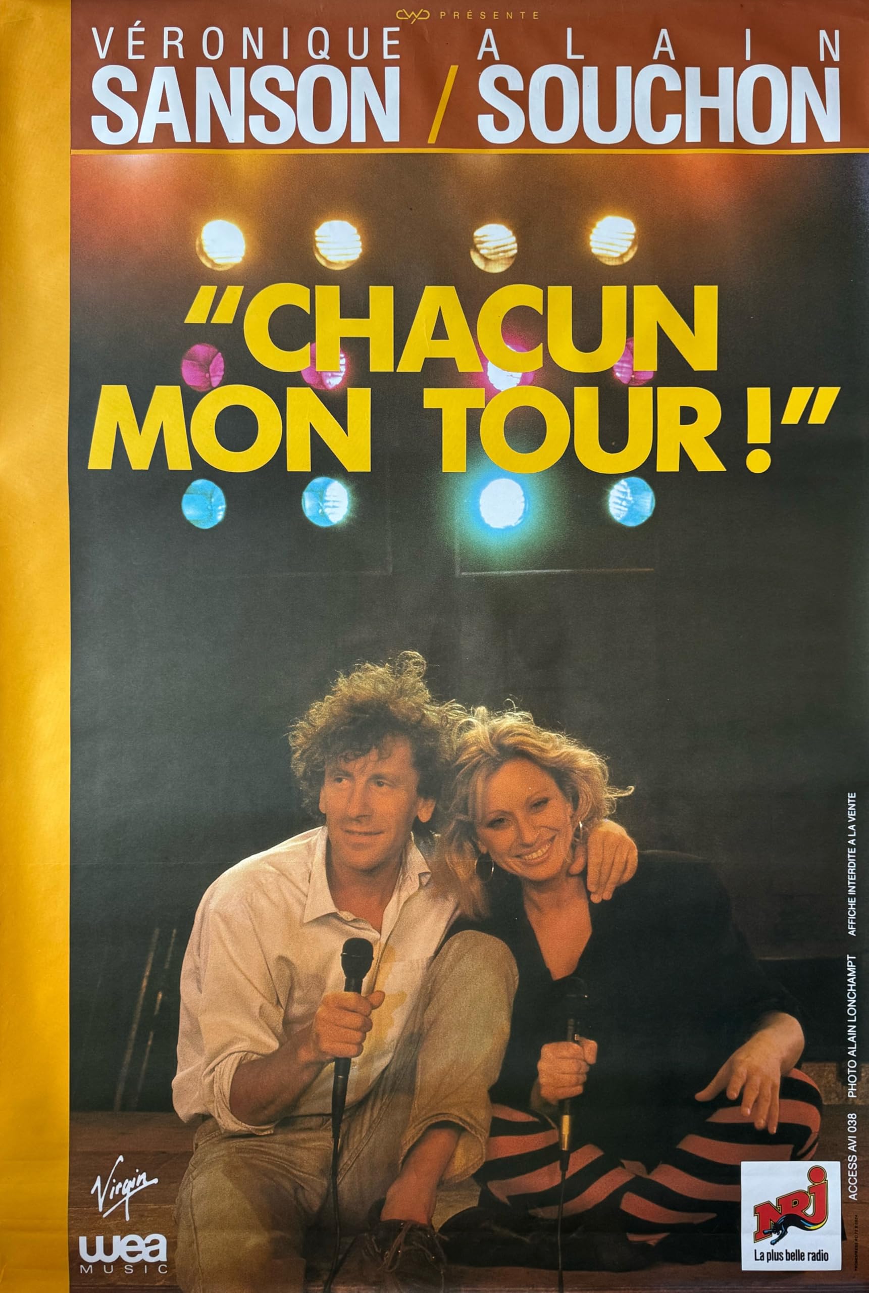 Générique Véronique SANSON & Alain SOUCHON - Chacun Mon Tour ! - 76X110Cm Affiche/Poster