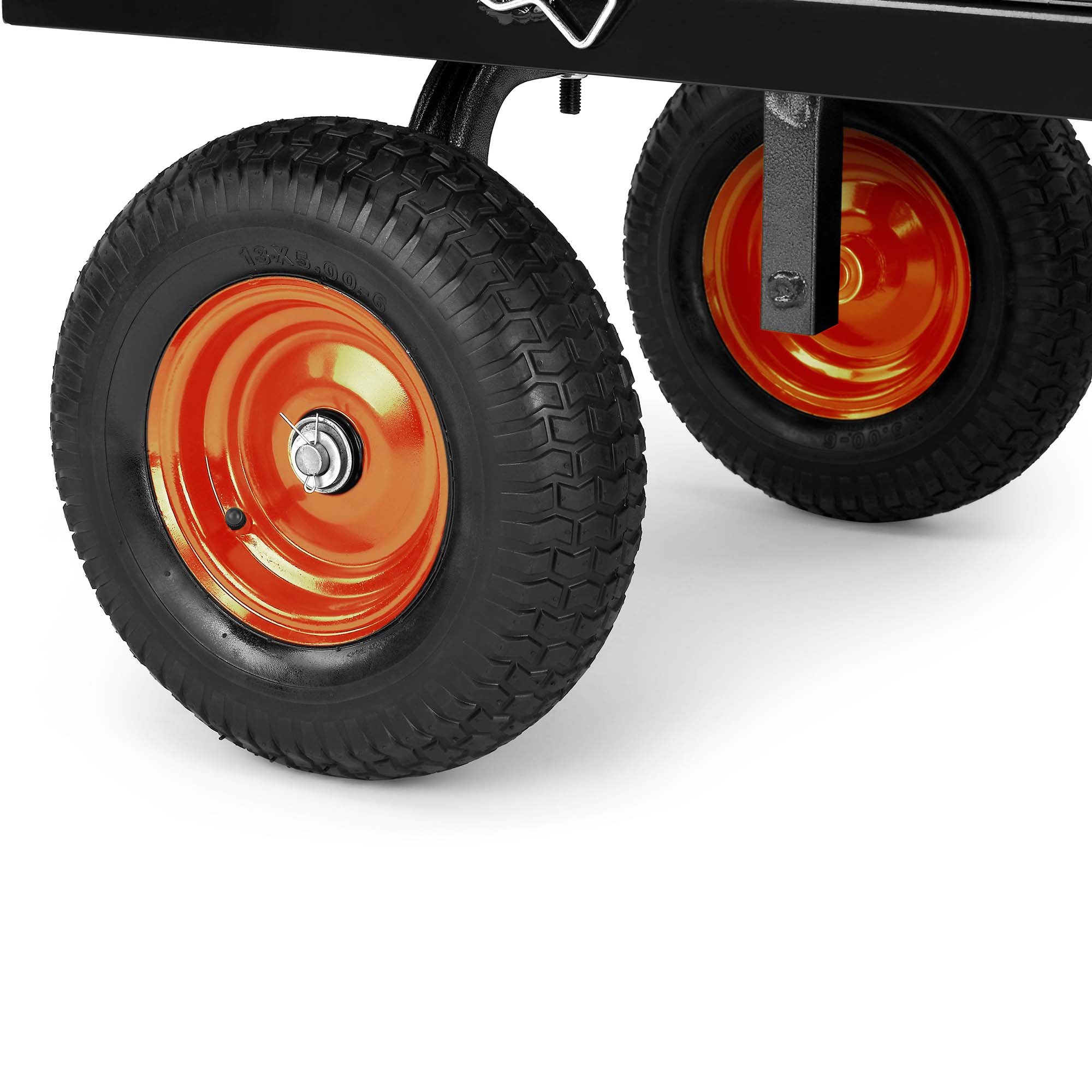 VonHaus Mesh Garden Cart with Lining 600kg Heavy Duty 4 Wheeled