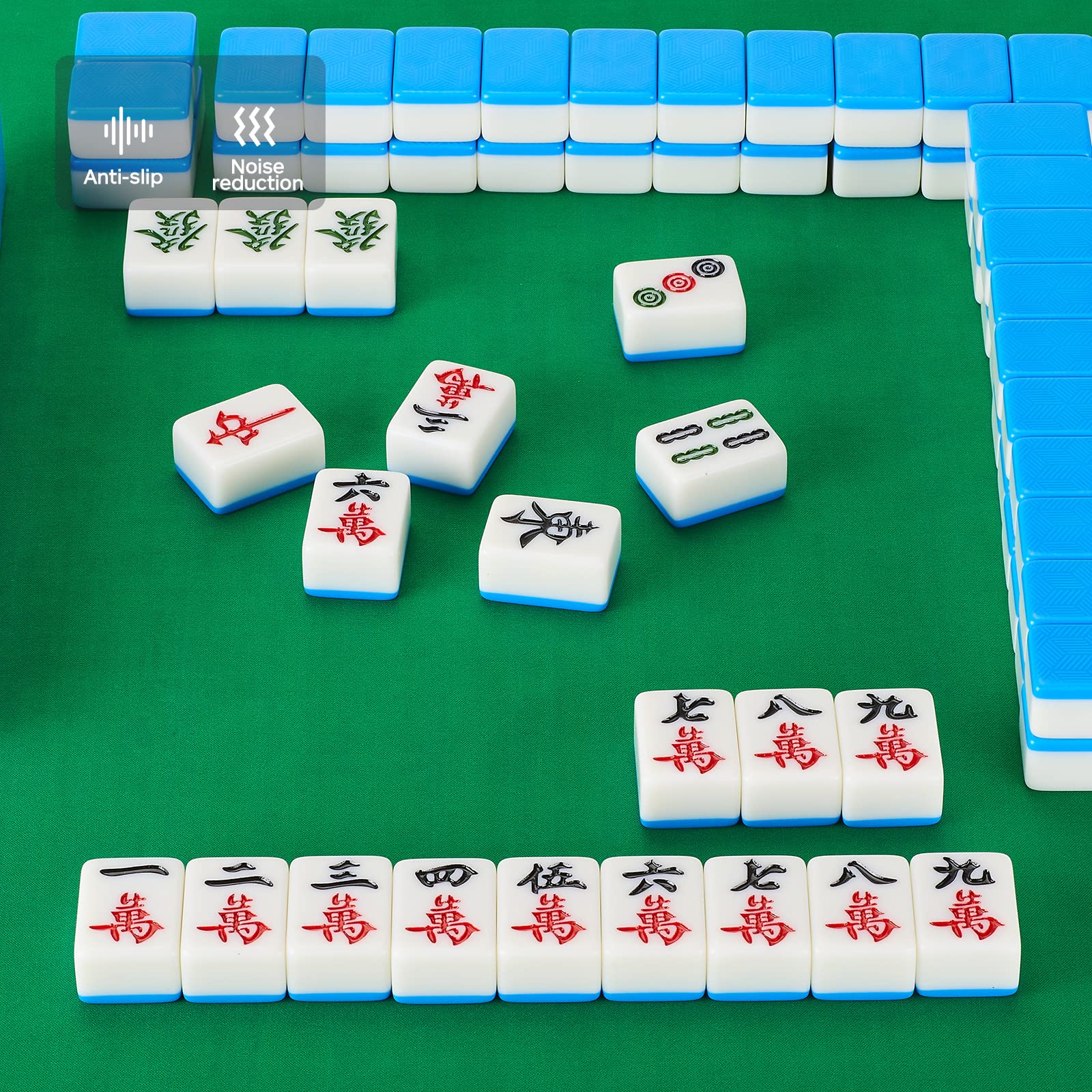 Mahjong Mat For Table 31.5"X31.5", Anti-Slip Mah Jongg Mat
