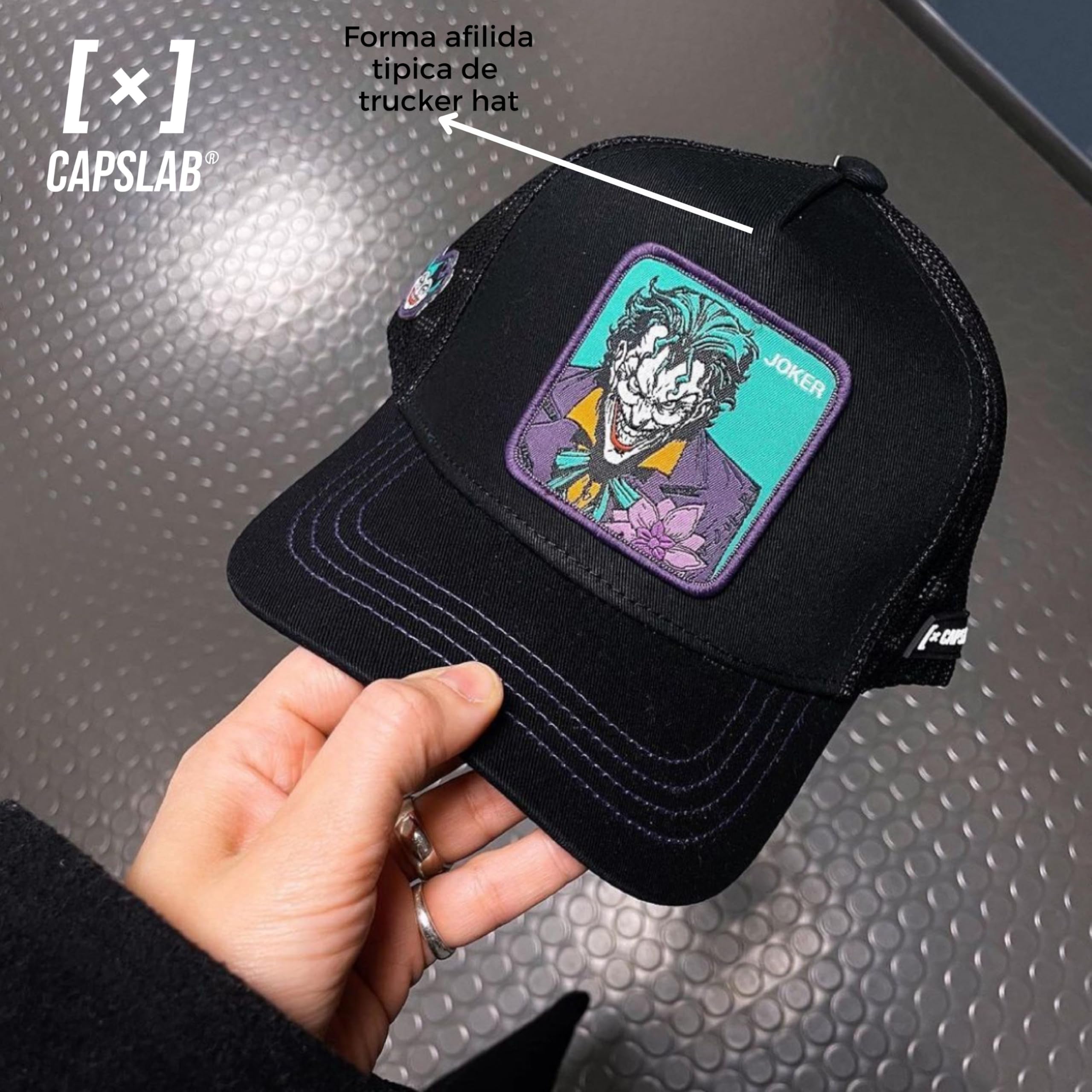 Capslab Joker DC Batman Black Purple Trucker Cap