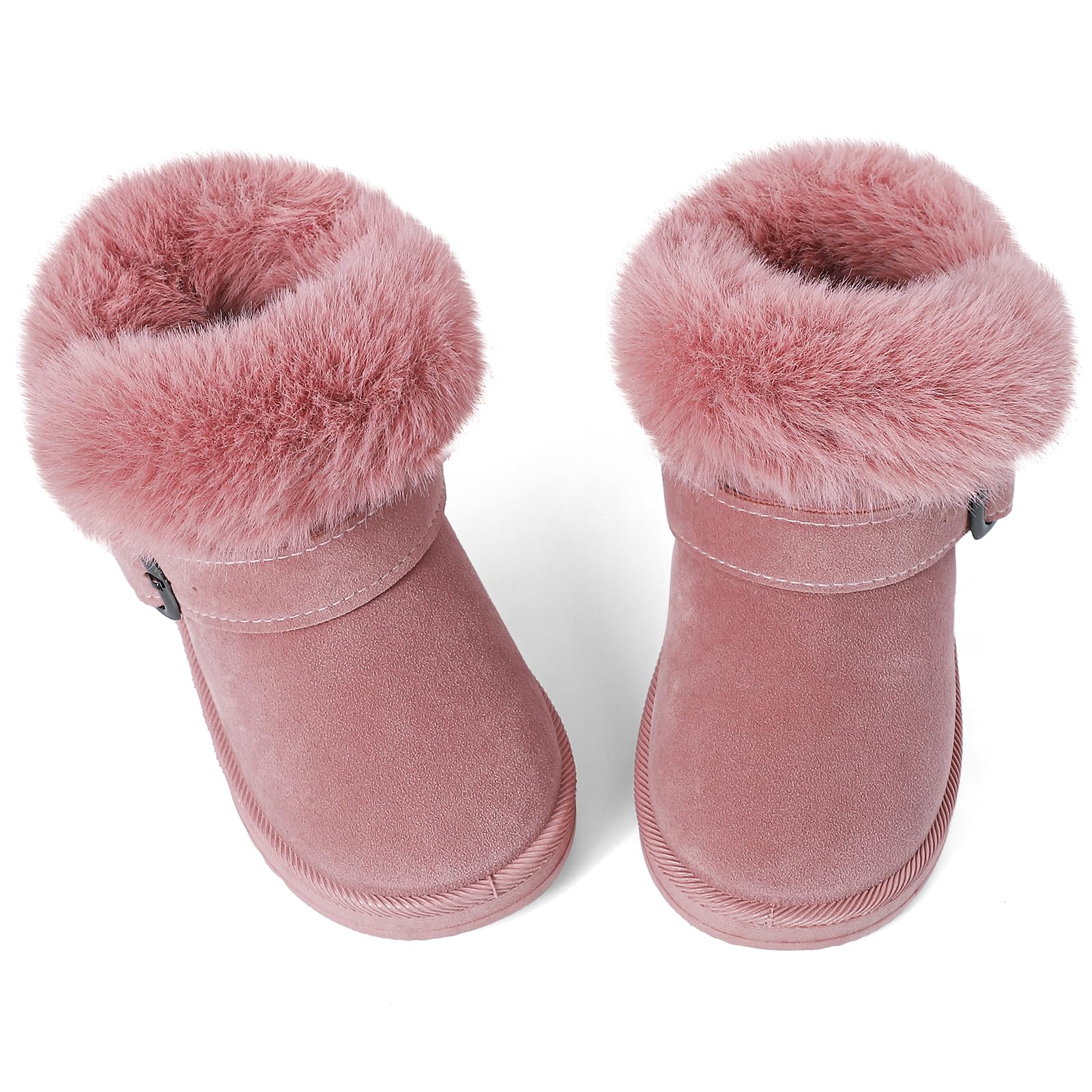 MK MATT KEELY Bottes de Neige Enfant Bottines Fourrées Bébé Fille Chaussures Hiver Chaud Extérieur avec Antidérapant Sole