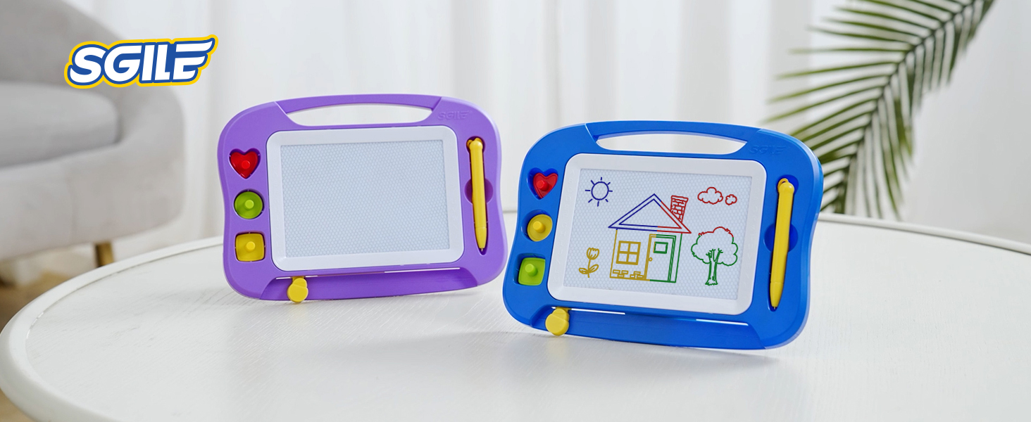 SGILE Magnetisch Tekenbord voor Kinderen, Kleurrijk Uitwisbaar