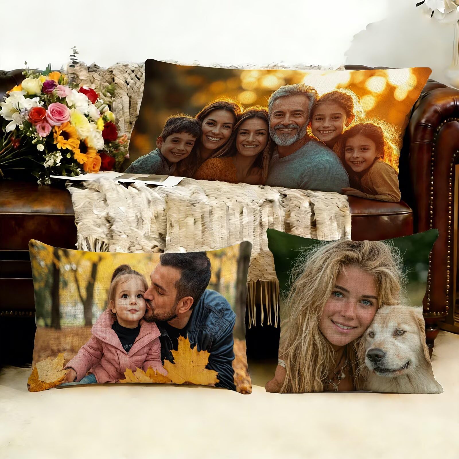 Cojin Personalizado Foto a Doble Cara 60x180cm - Cojines Exterior,Funda de Almohada Impermeable - Regalo Original para San Valentín y Aniversario Parejas para Cama Sofa Terraza Salon Jardin J1-313