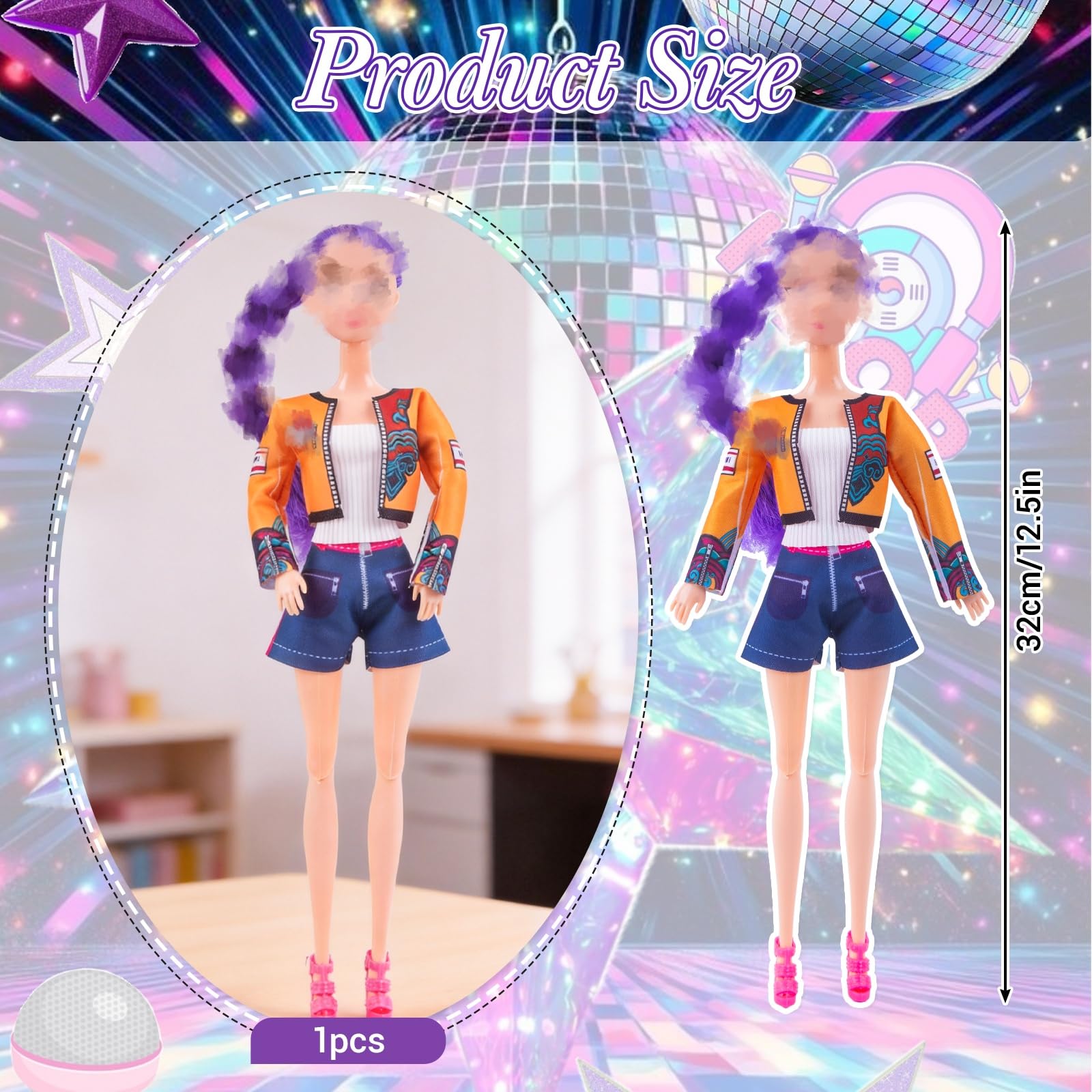 Kids Toys Hunter Figures, Cute Dolls & figurine with Movie Pop Singer Idol Collectible Models Set Anime Action Figures Fan Merch for Display Desk Decor Carnival Christmas Birthday Gifts - Image 2