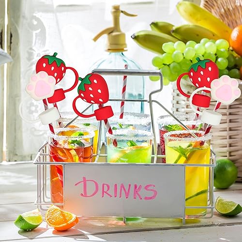 Miniatura 3 de Acoavo Stanley Cup - 6 piezas de popote para vaso Stanley Cup de 0.551 in, tapa de silicona para vaso Stanley de 30 y 40 onzas con asa, grandes y