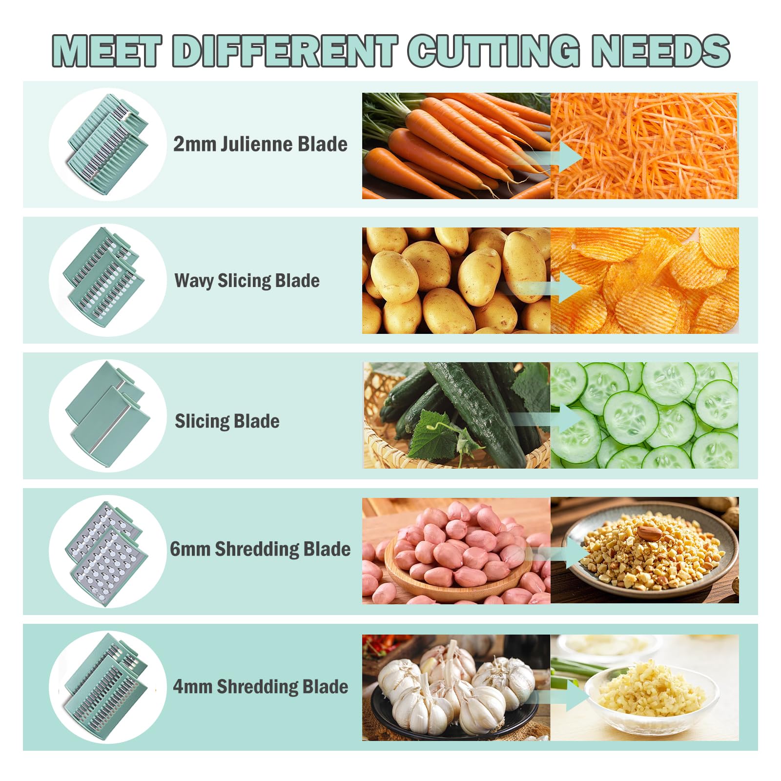 Rotary Cheese Grater Cheese Shredder - Upgraded 5-in-1 Cheese Grater with Handle and Strong Suction Base, Multi-purpose Vegetable Slicer Ice Shaver Nuts Grinder for Ice, Vegetables, Fruit, Nuts