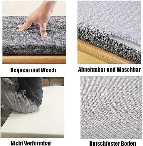 Miniatura 3 de Cojín de banco de tamaño personalizado, cojín de asiento largo para silla al aire libre, interior, jardín, columpio, almohadilla de asiento