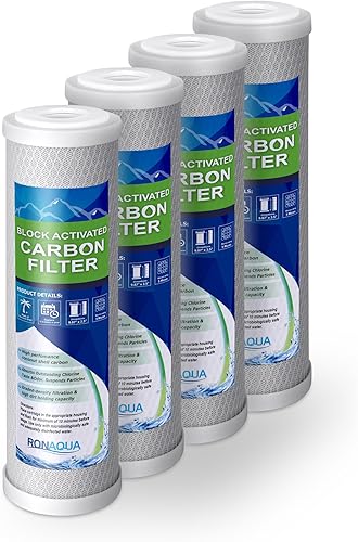 Filtros de agua de carbón activado de 4 bloques de 5 micrones bien combinados con WFPFC8002, WFPFC9001, WHCF-WHWC, WHEF-WHWC, FXWTC, SCWH-5