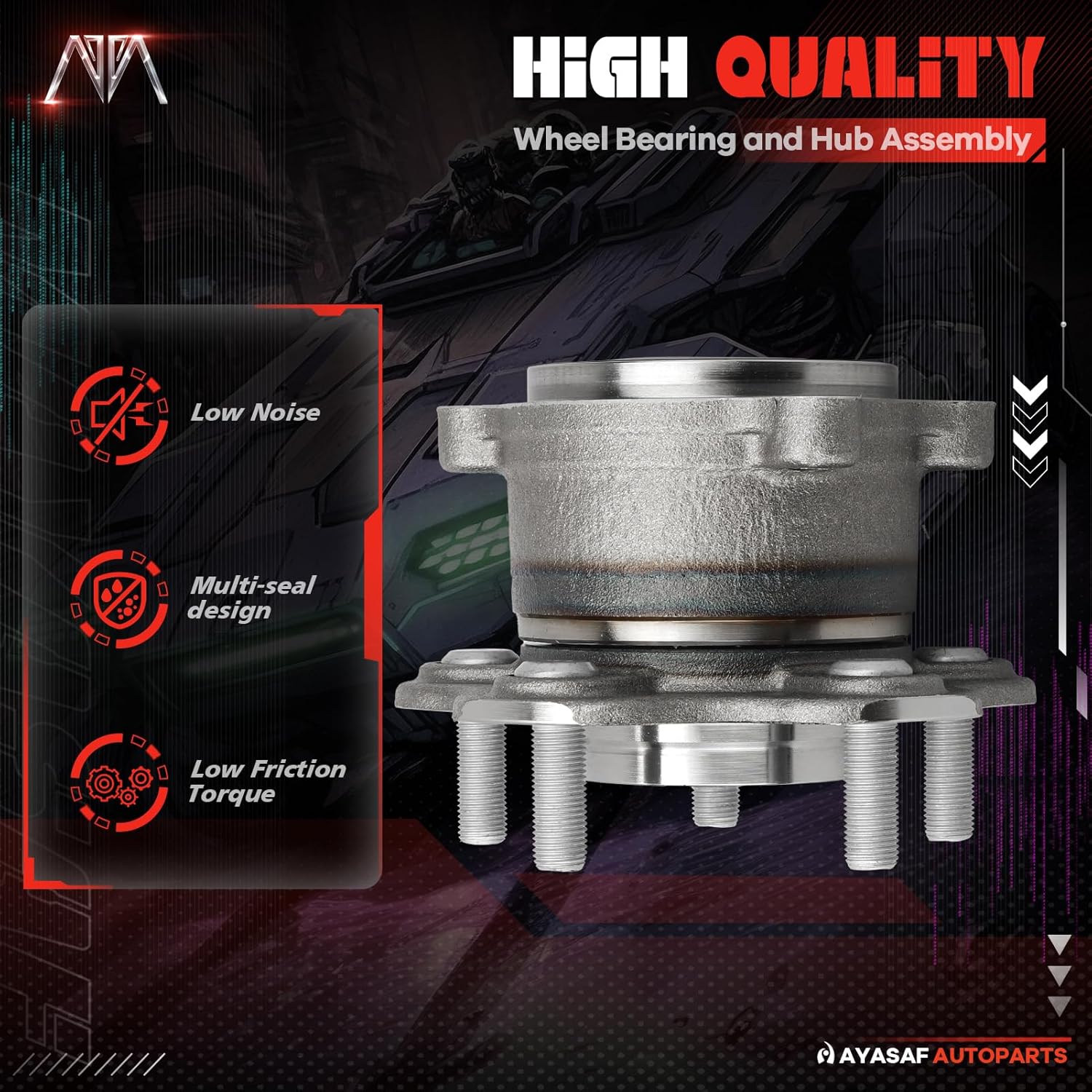 MAYASAF 512388 [2 Pack] Rear Wheel Hub Bearing Assembly for Nissan 2007-2018 Altima/2009-18 Maxima, 2015-2016 Murano 4WD/2013-16 Pathfinder 4WD, for Infiniti 2013-16 QX60 4WD/2013 JX35