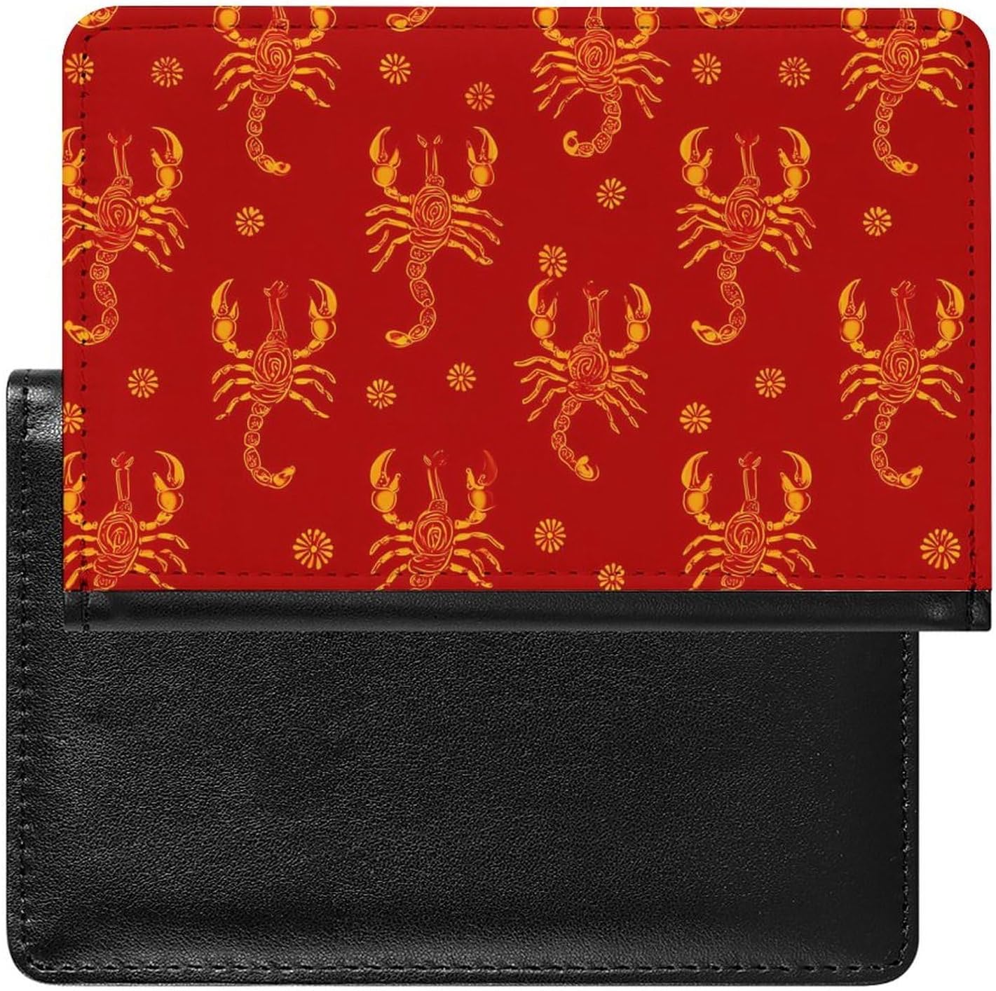 Scorpion Pattern Funny Passport Holder Slim Travel Wallet Passports Cover Card Case with Slot