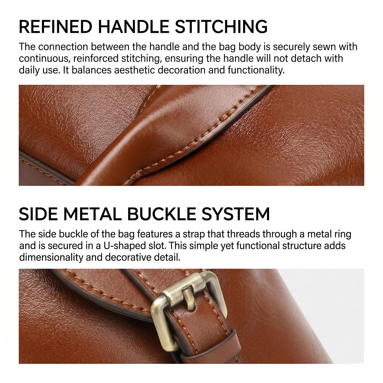 Mini Bolso Bowling de Piel Auténtica para Mujer, Bolso Almohada Clásico y Bolso Bandolera, Bolso de Mano Pequeño para Uso Diario y Viajes Negro