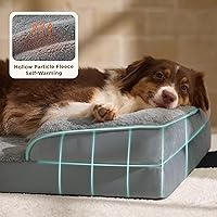 Vista 118 de Bedsure - Cama ortopédica extragrande para perros, sofá cama lavable para perros extragrandes, espuma de soporte con funda extraíble y lavable, negro