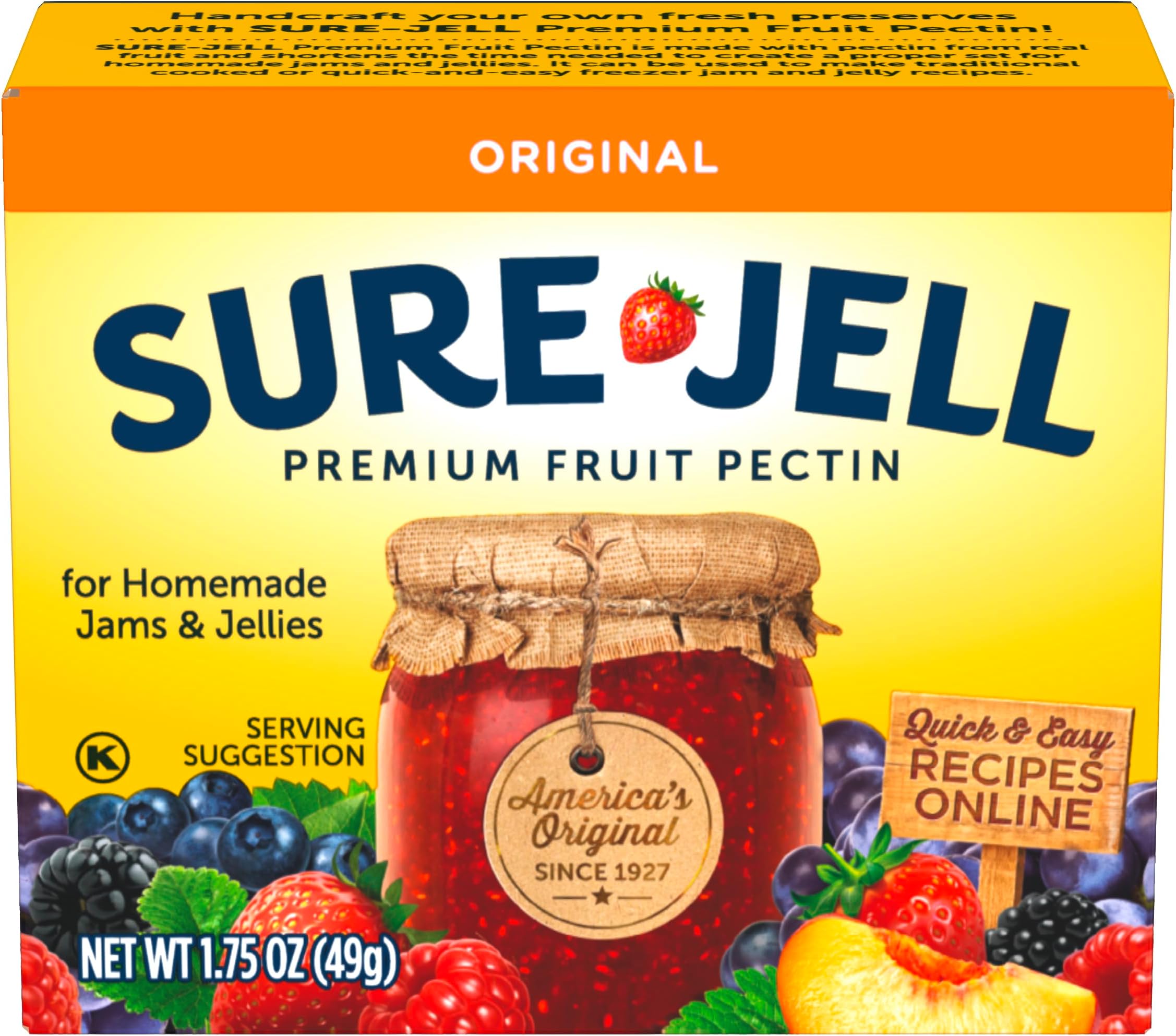Sure Jell Original Premium Fruit Pectin, 1.75 oz Box (Pack of 3)