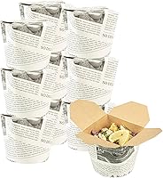 Vista 10 de Restaurantware Bio Tek - Contenedores de comida de 3.2 x 2.9 x 4 pulgadas, 200 cajas de fideos duraderas, desechables y sostenibles, cajas redondas