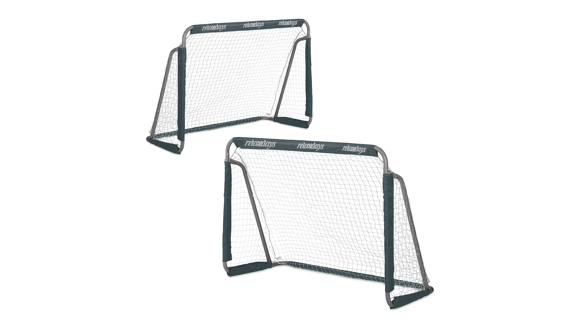Porte Da Calcio Per Giardino Relaxdays Porte Da Calcio Per Il Giardino, Set Da 2, Per Adulti E Bambini, In Metallo, Con Rete, 110x150x75 Cm, Grigio Calcio Balilla Bambini